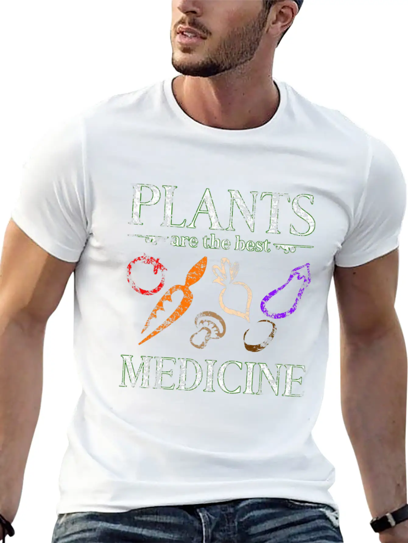 Vegan Medicine Casual Graphic T-Shirt – Simple And Comfortable Daily Wear