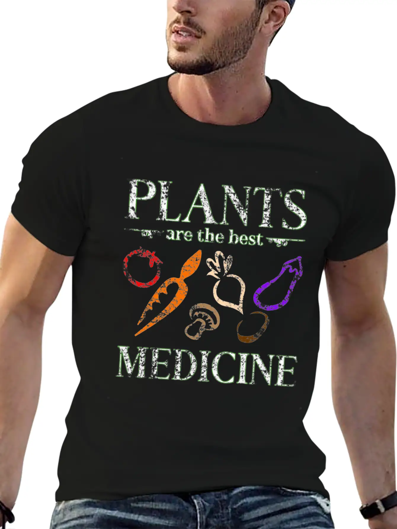 Vegan Medicine Casual Graphic T-Shirt – Simple And Comfortable Daily Wear