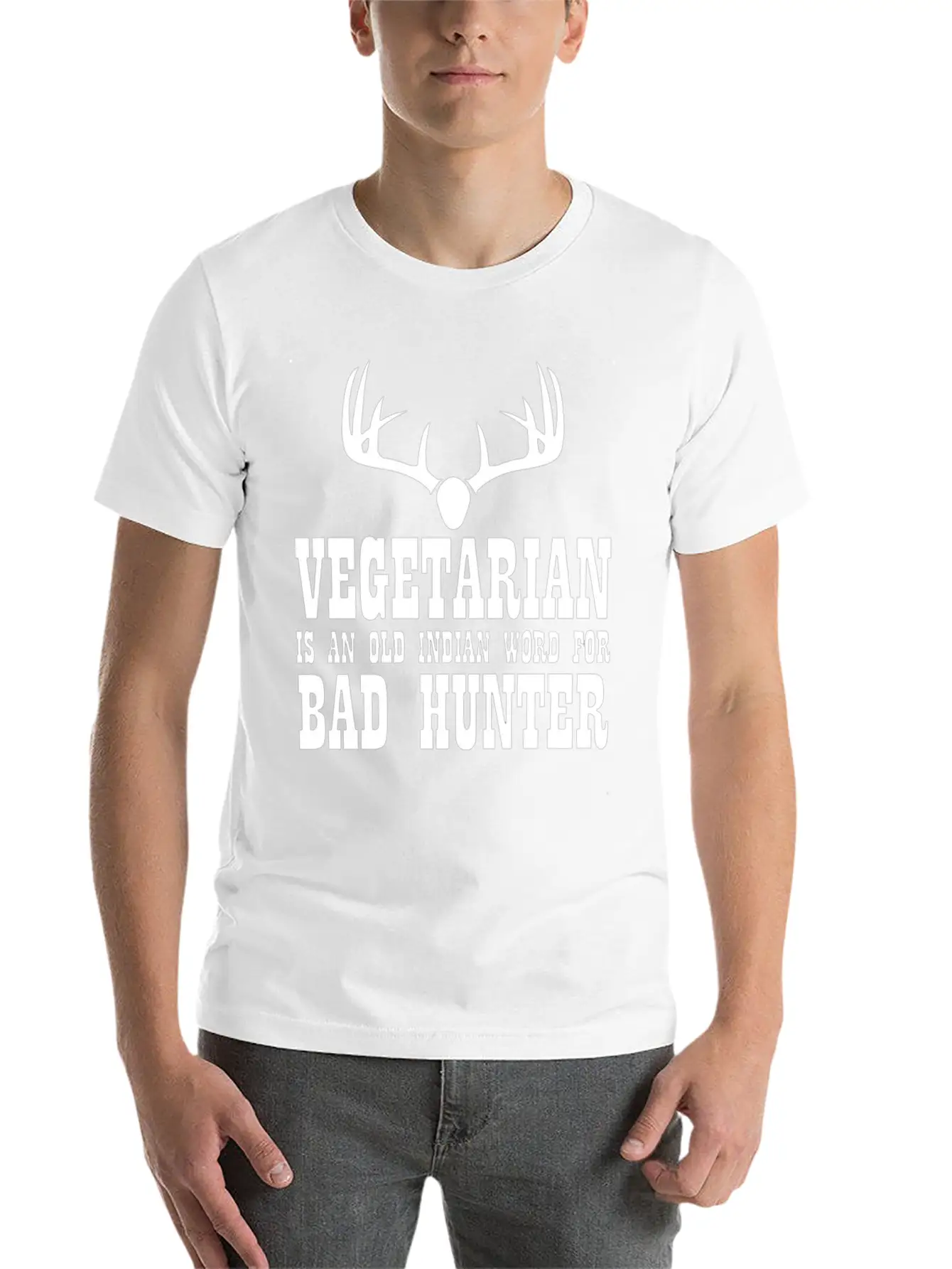 Vegetarian An Old Indian Basic Graphic T-Shirt – Daily Comfort In Soft Cotton