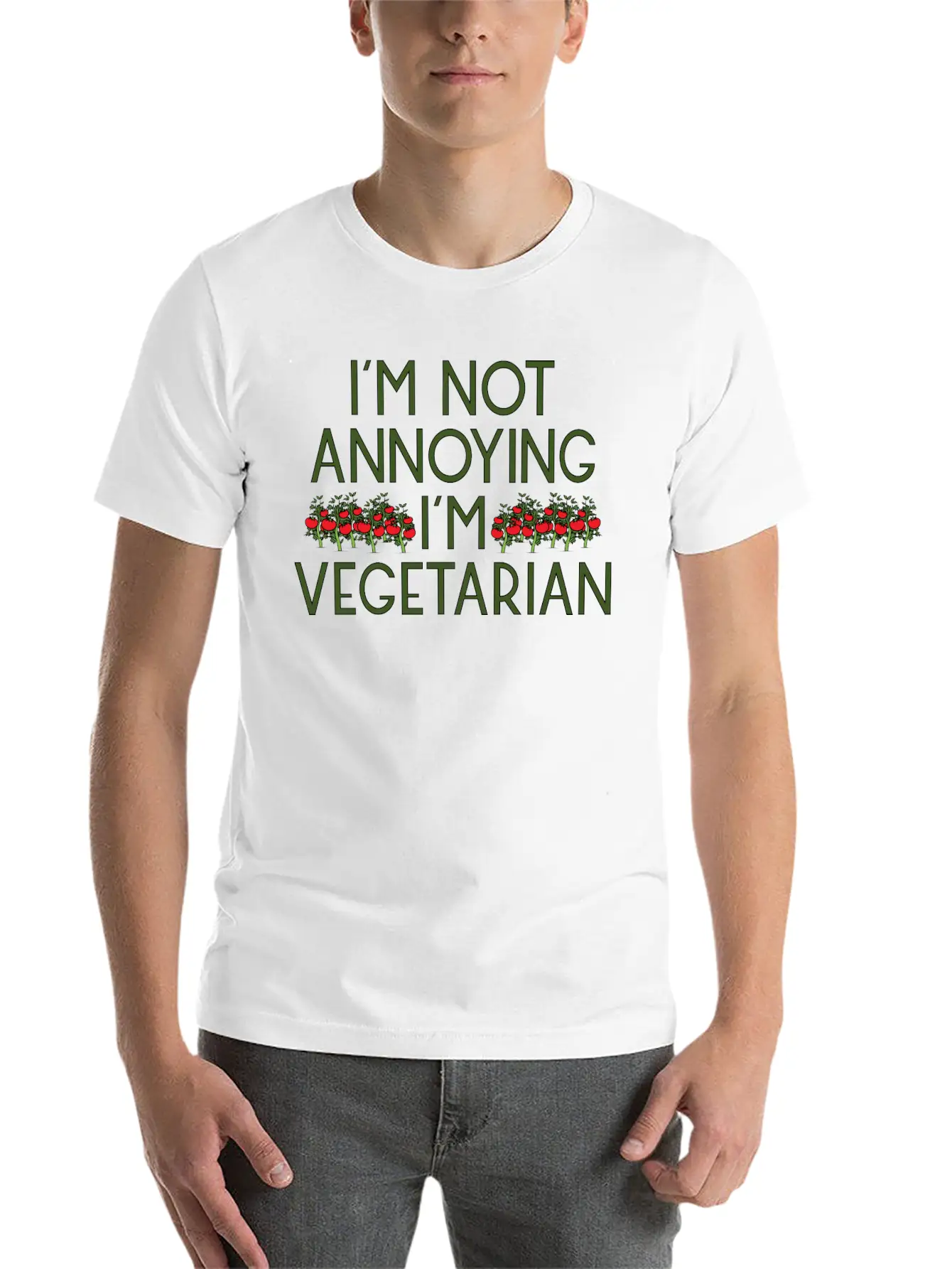 Vegetarian Vegan Veggie Tomaten Tomatoes6 Stylish Everyday T-Shirt – Unisex Basic Cotton Tee