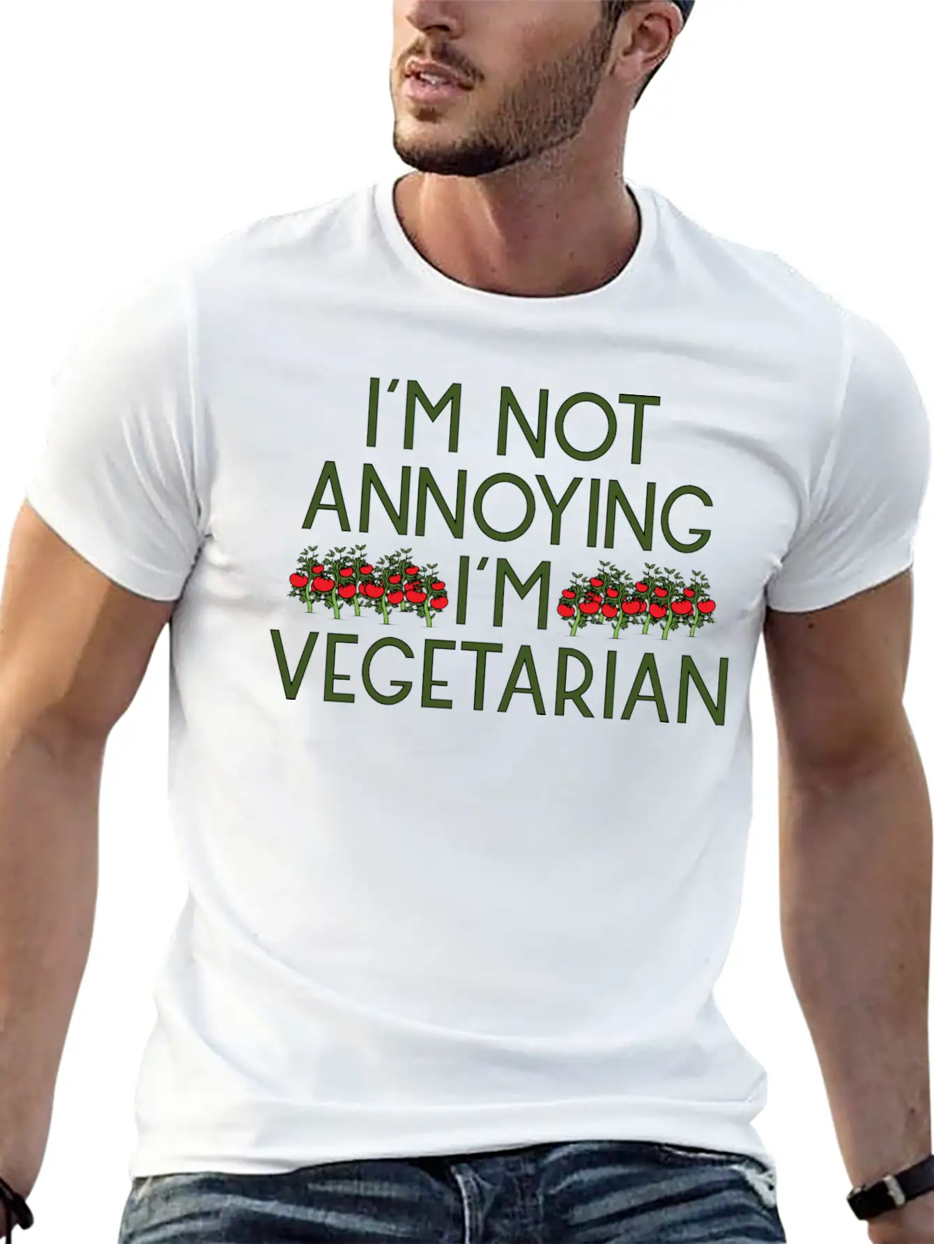 Vegetarian Vegan Veggie Tomaten Tomatoes6 Stylish Everyday T-Shirt – Unisex Basic Cotton Tee
