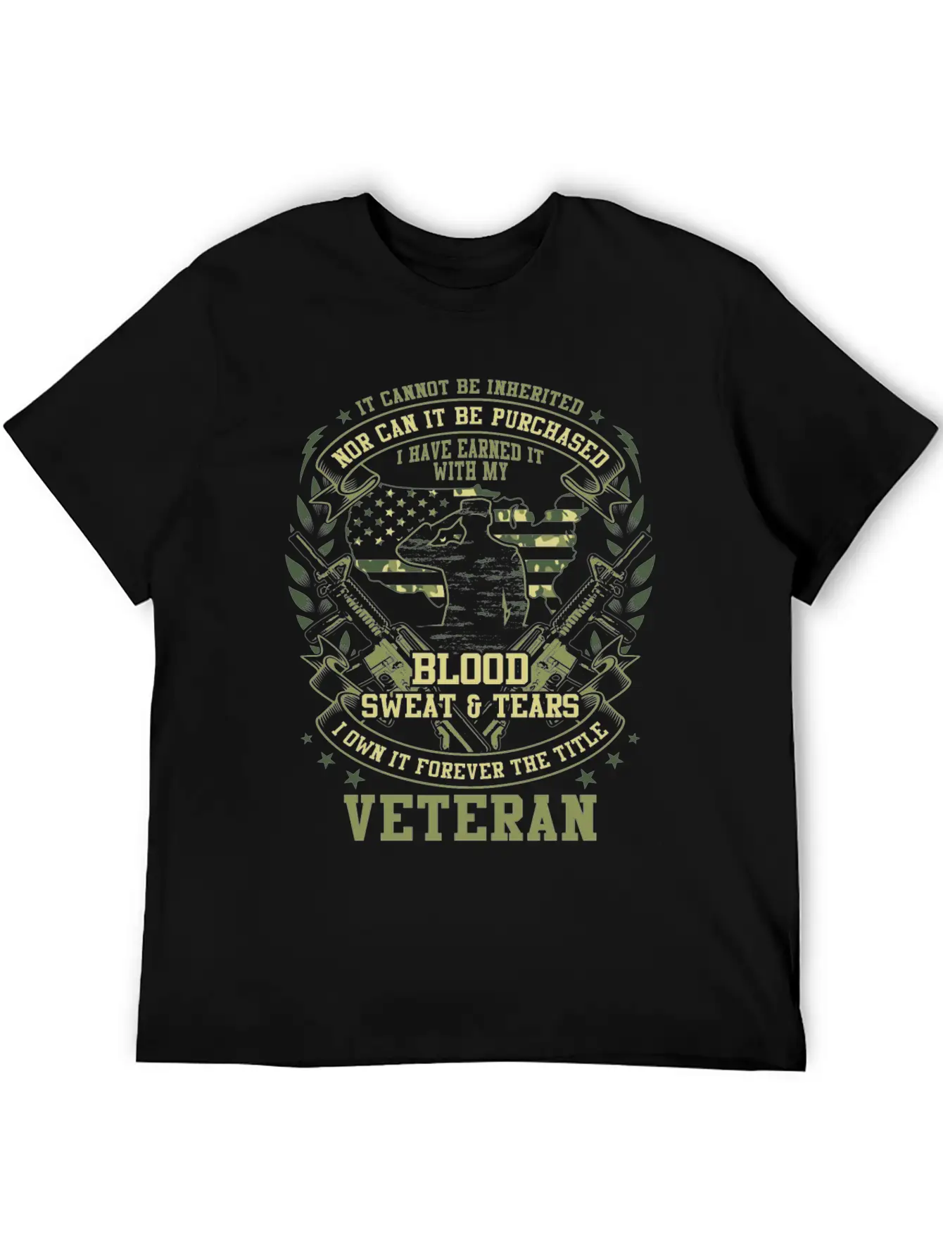 Veterans Blood Sweat And Tears Simple Everyday Graphic Tee – Lightweight Summer Wear