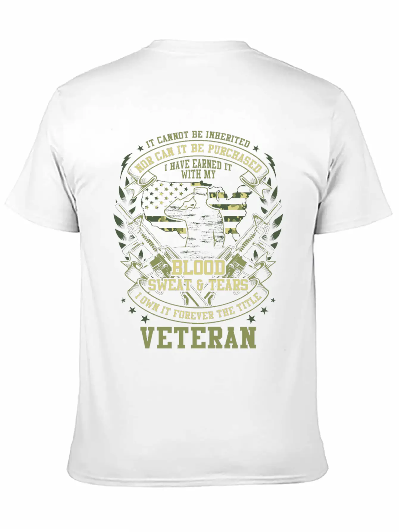 Veterans Blood Sweat And Tears Simple Everyday Graphic Tee – Lightweight Summer Wear