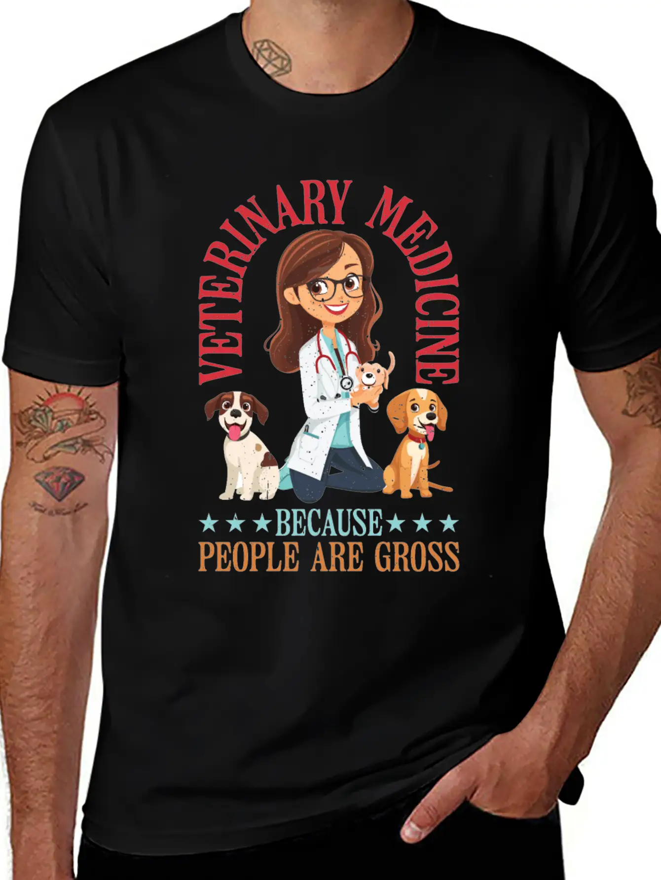 Veterinary Medicine Because People Are Gross 21 Breathable Graphic T-Shirt – Perfect For Casual Days