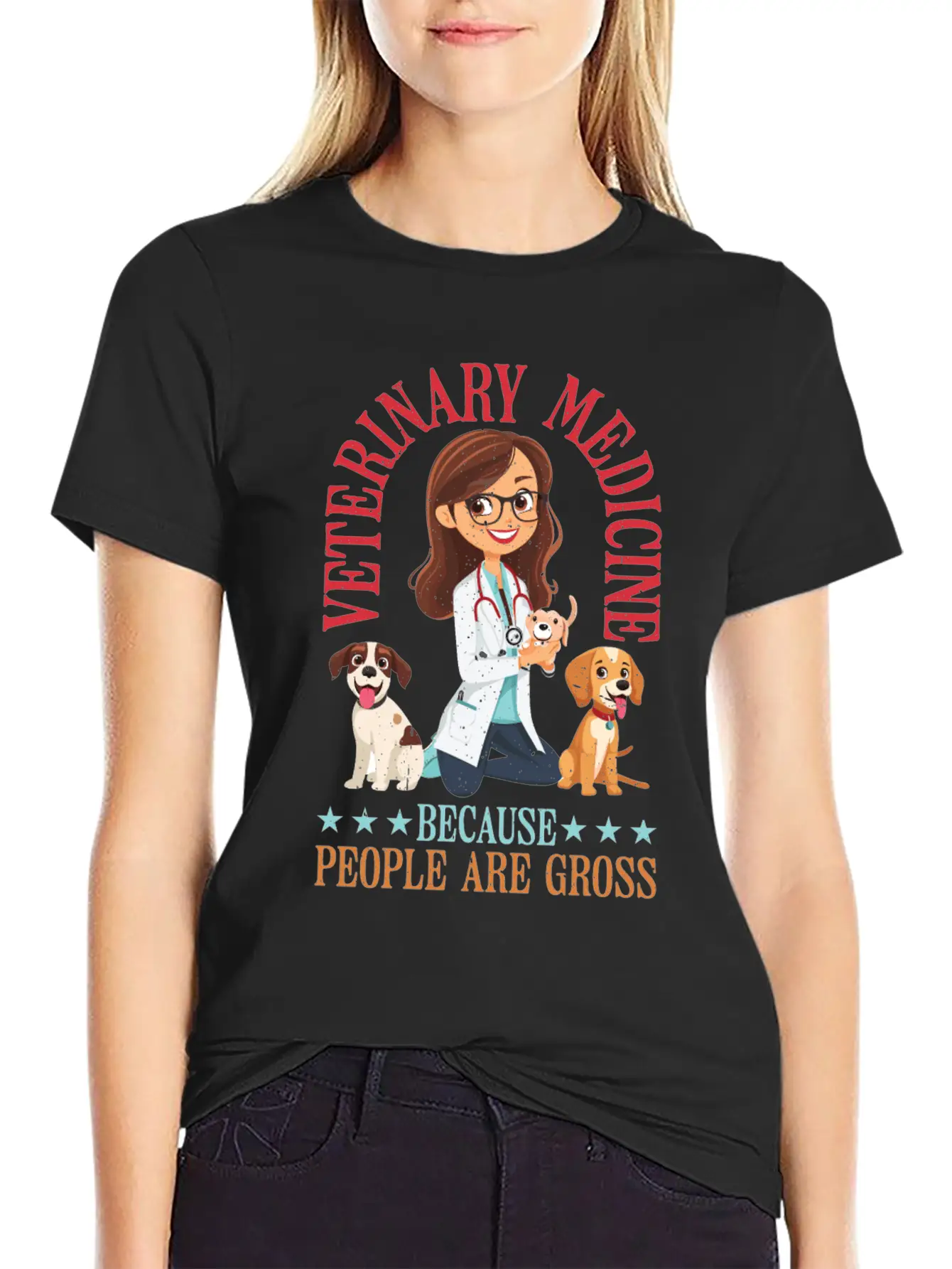 Veterinary Medicine Because People Are Gross 21 Breathable Graphic T-Shirt – Perfect For Casual Days