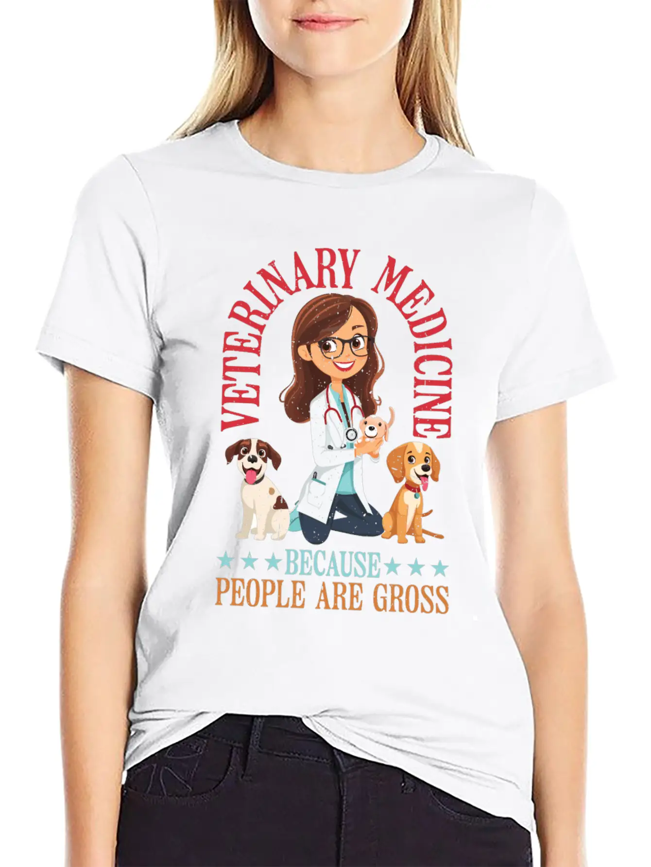 Veterinary Medicine Because People Are Gross 21 Breathable Graphic T-Shirt – Perfect For Casual Days