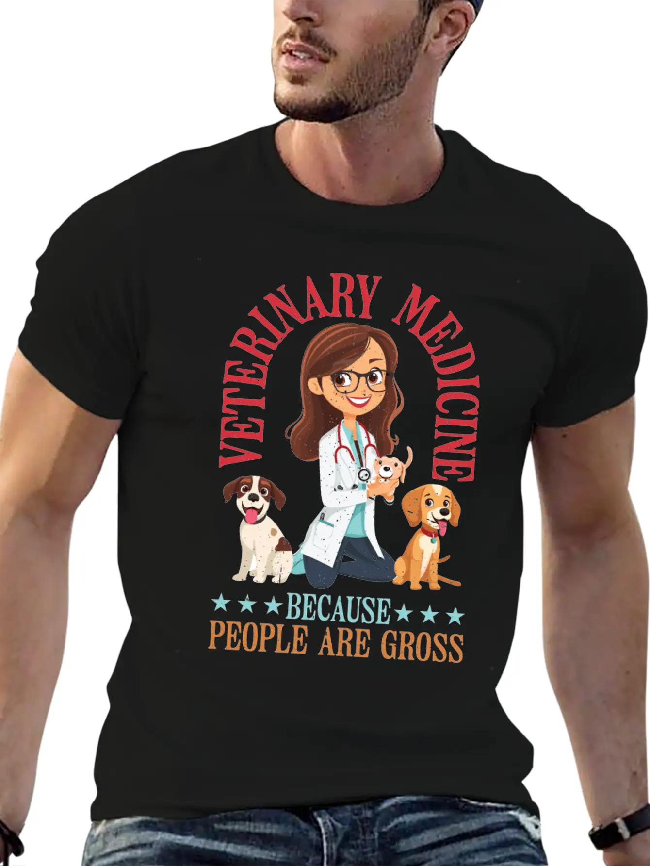Veterinary Medicine Because People Are Gross 21 Breathable Graphic T-Shirt – Perfect For Casual Days