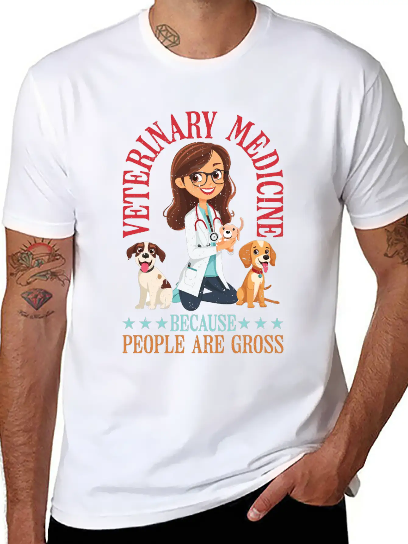 Veterinary Medicine Because People Are Gross 21 Breathable Graphic T-Shirt – Perfect For Casual Days