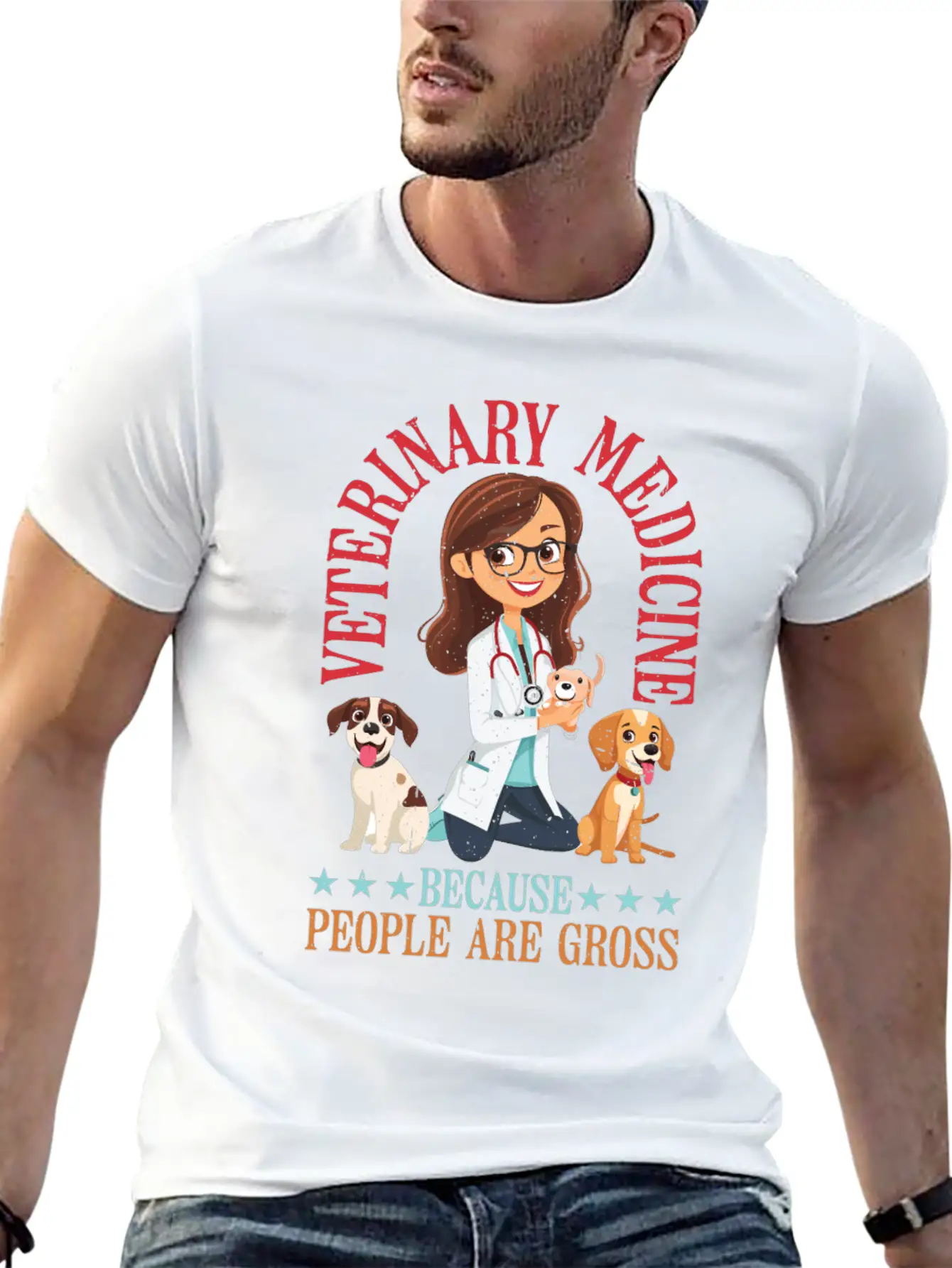 Veterinary Medicine Because People Are Gross 21 Breathable Graphic T-Shirt – Perfect For Casual Days