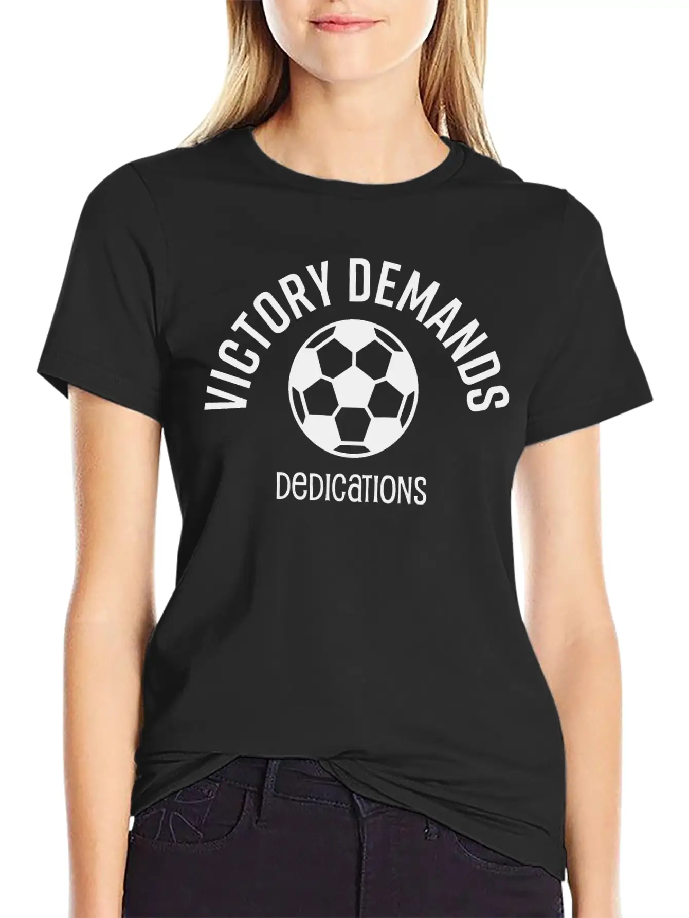 Victory Demands Dedication Fabric Design Stylish Everyday T-Shirt – Unisex Basic Cotton Tee