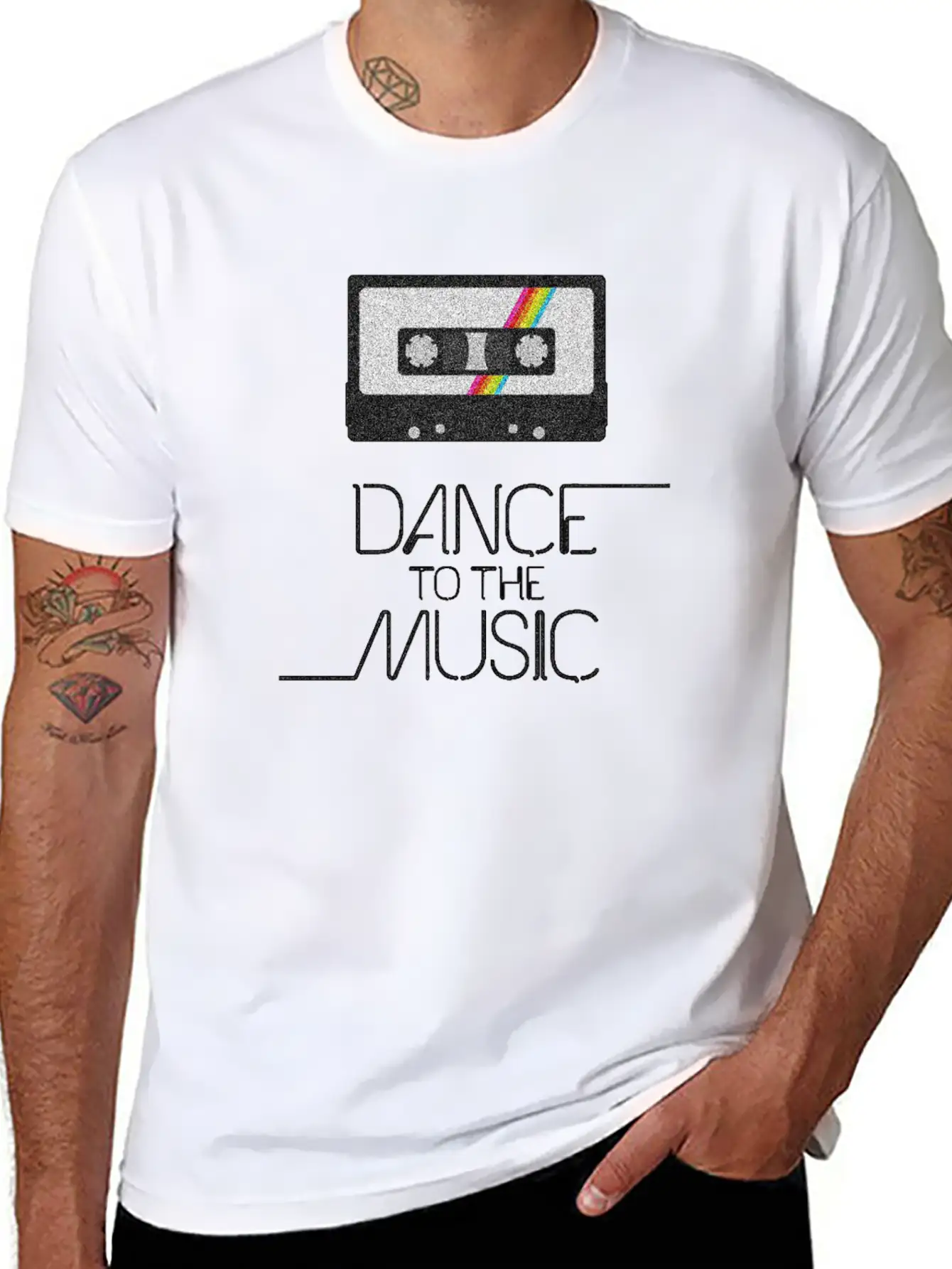 VINTAGE MUSIC Casual Graphic T-Shirt – Simple And Comfortable Daily Wear