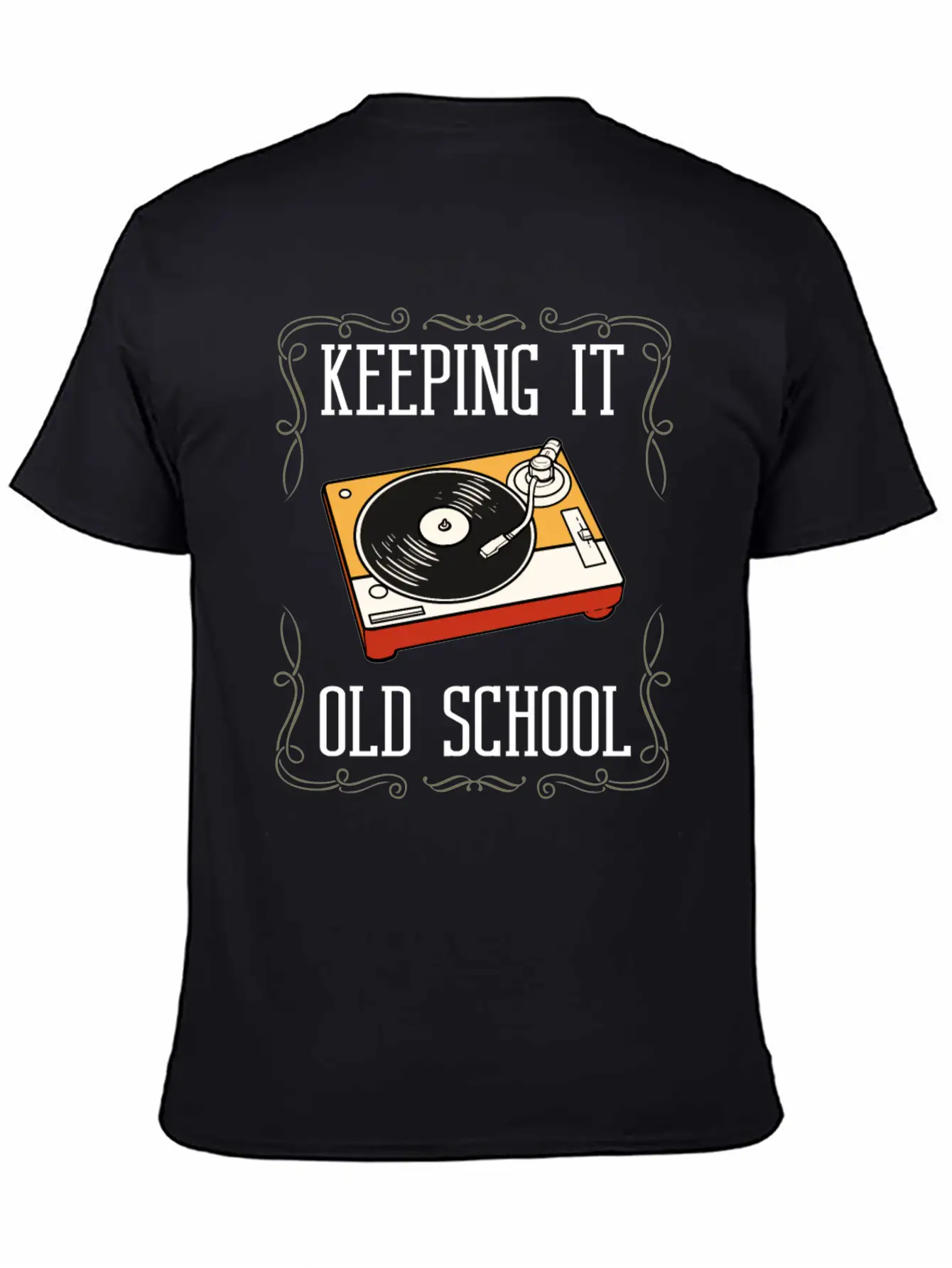 Vinyl Record Player LP Music Album Stylish Everyday T-Shirt – Unisex Basic Cotton Tee