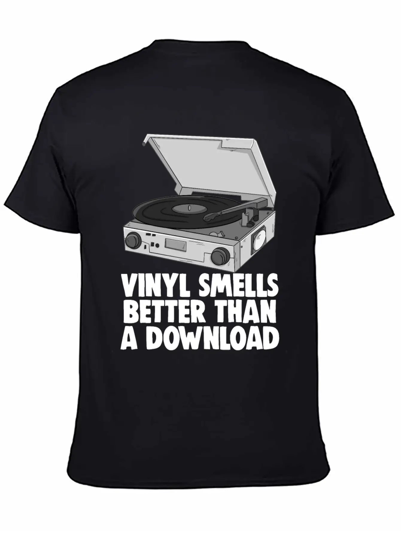Vinyl Smells Better Than A Download Breathable Graphic T-Shirt – Perfect For Casual Days