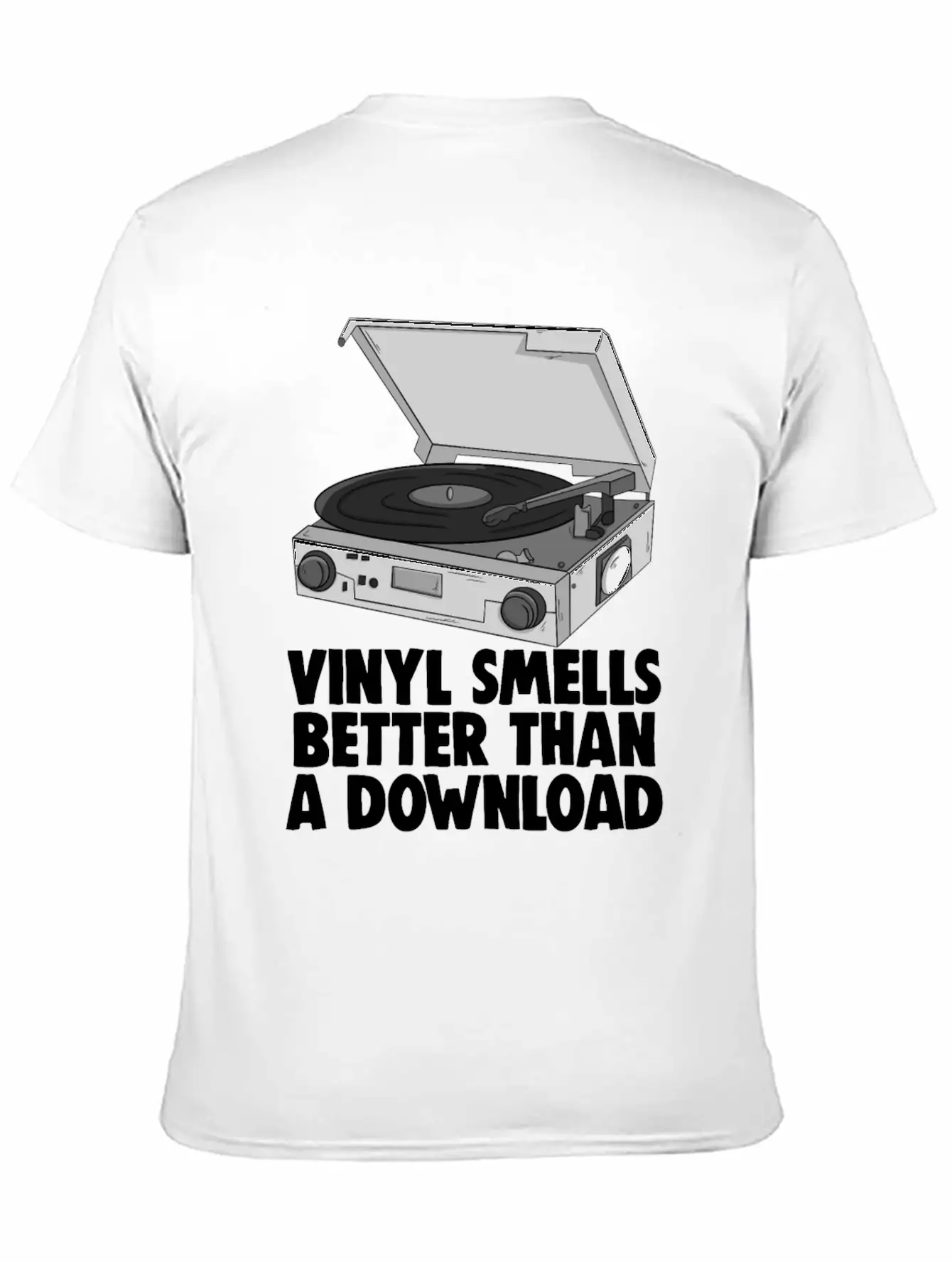 Vinyl Smells Better Than A Download Breathable Graphic T-Shirt – Perfect For Casual Days