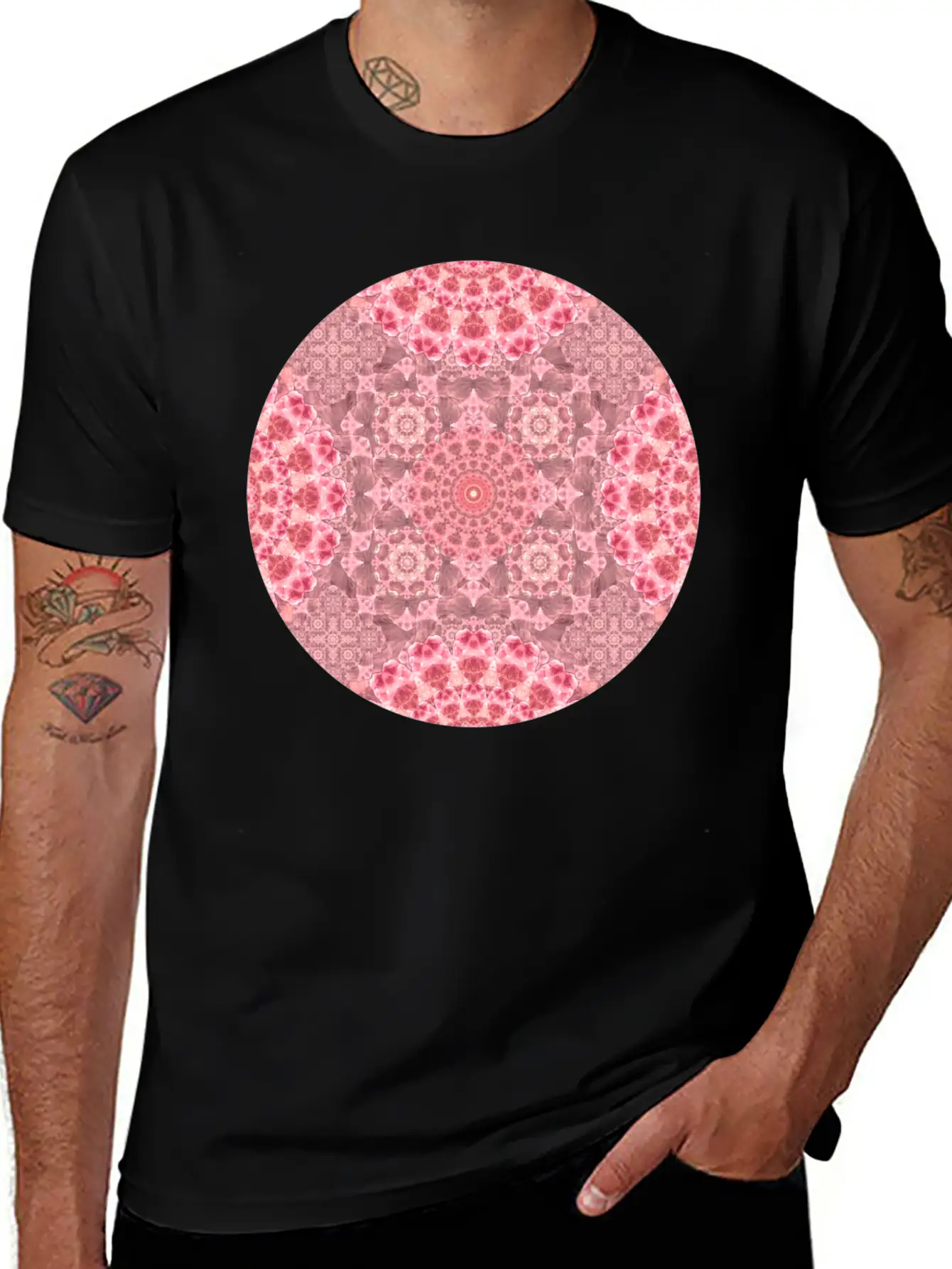 Violet Relief Mandala Stylish Everyday T-Shirt – Unisex Basic Cotton Tee