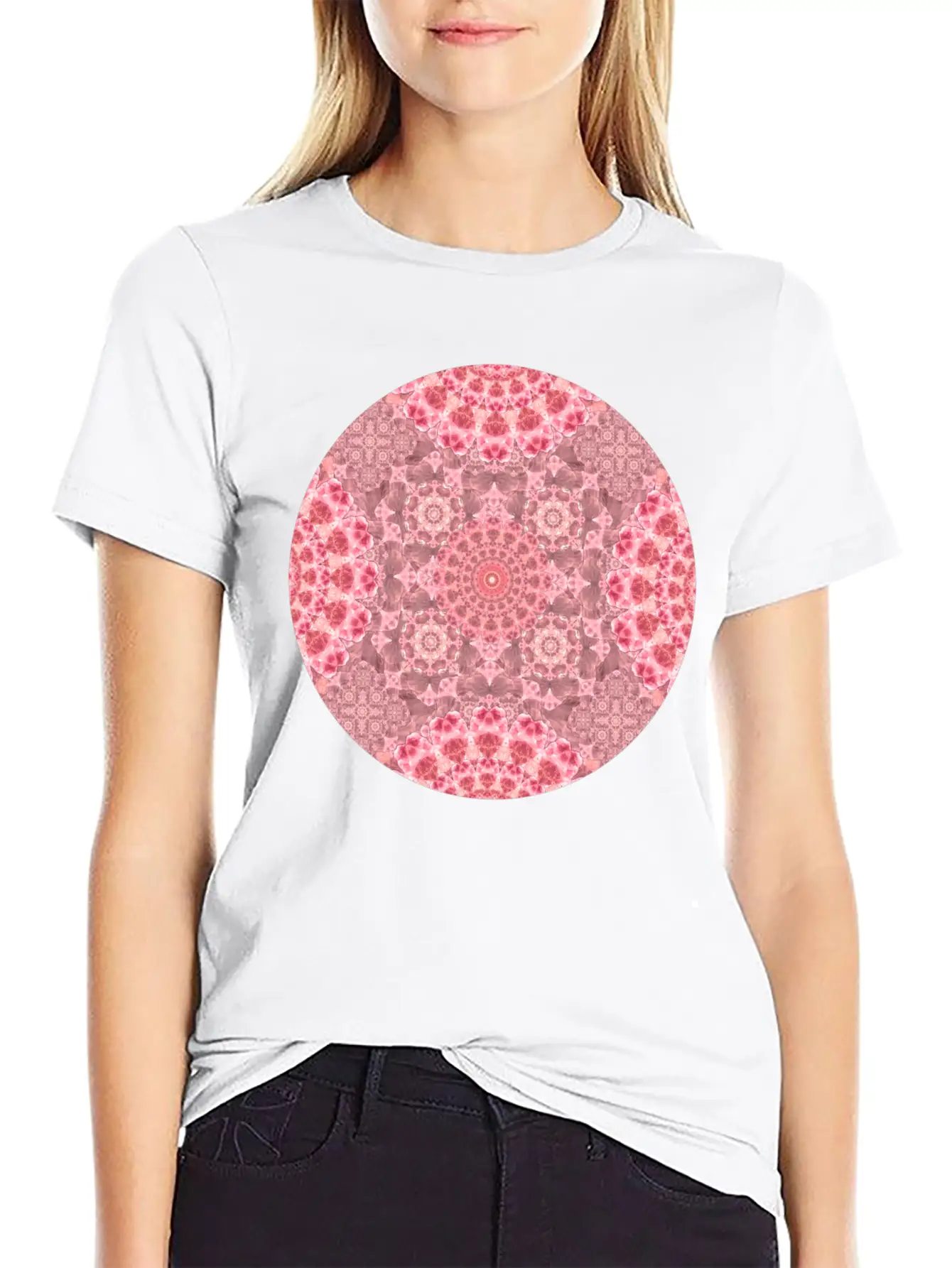 Violet Relief Mandala Stylish Everyday T-Shirt – Unisex Basic Cotton Tee