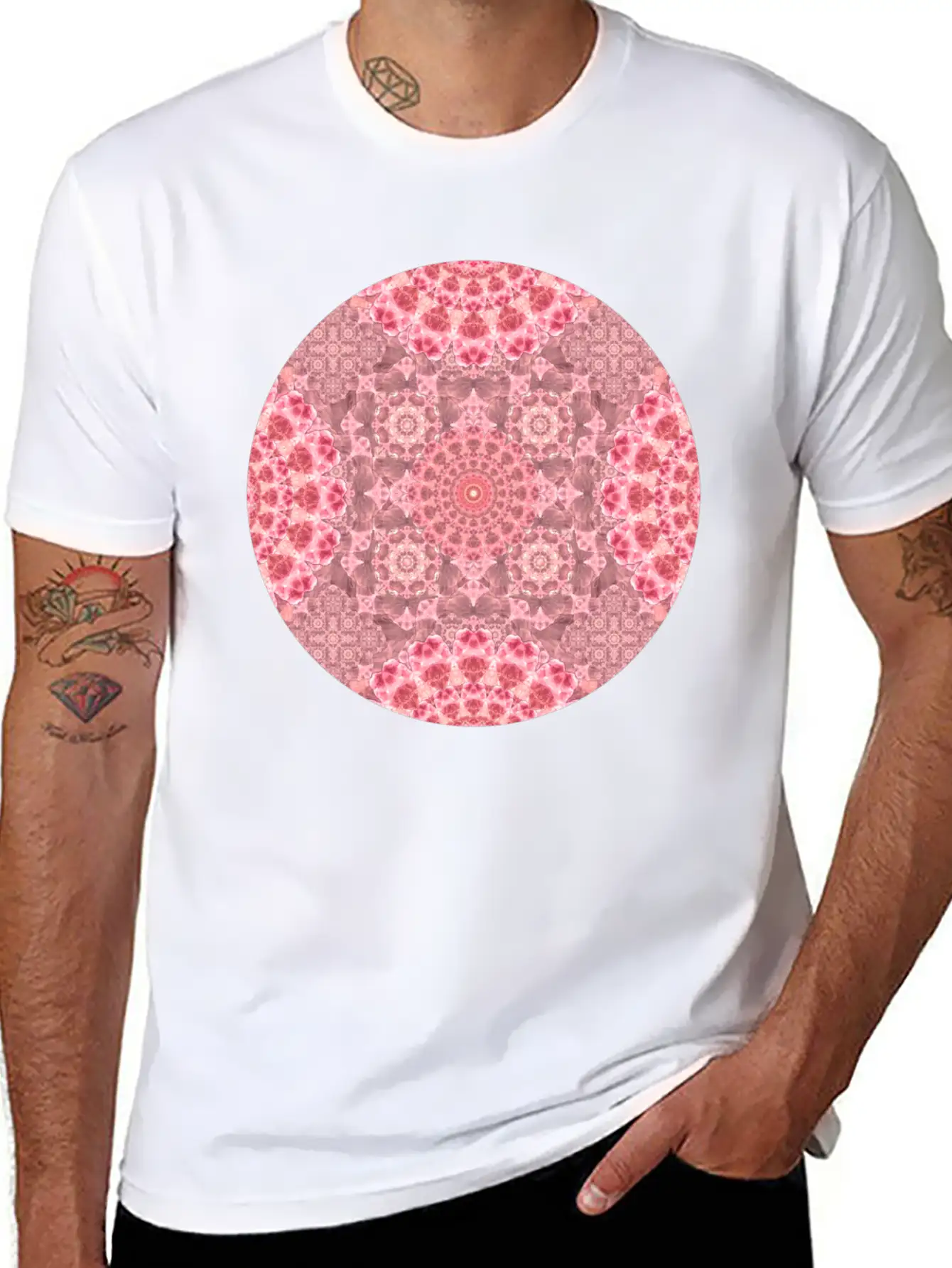 Violet Relief Mandala Stylish Everyday T-Shirt – Unisex Basic Cotton Tee
