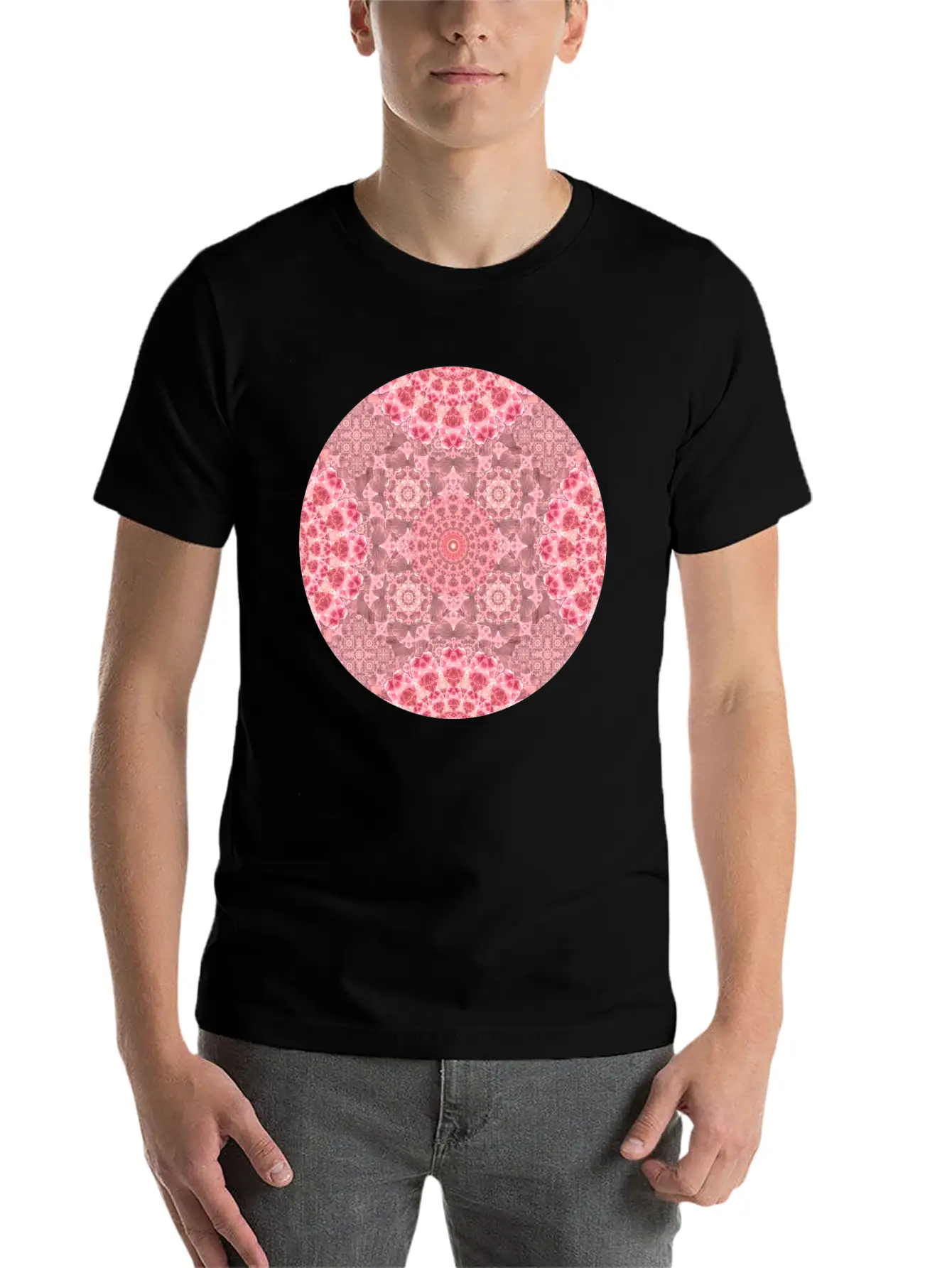Violet Relief Mandala Stylish Everyday T-Shirt – Unisex Basic Cotton Tee