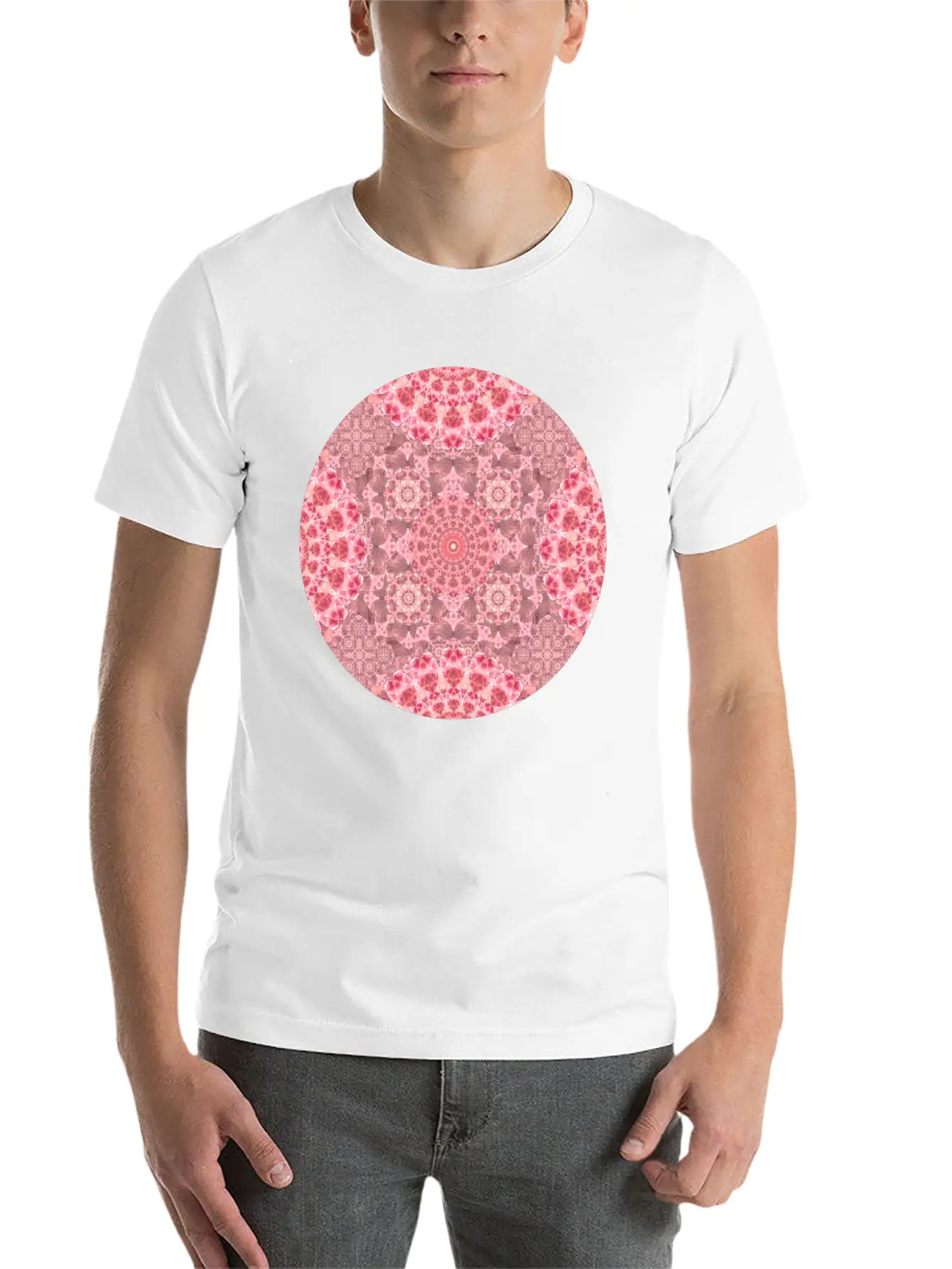 Violet Relief Mandala Stylish Everyday T-Shirt – Unisex Basic Cotton Tee