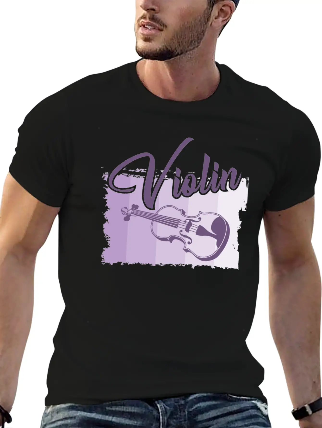 Violin Gift Stylish Everyday T-Shirt – Unisex Basic Cotton Tee