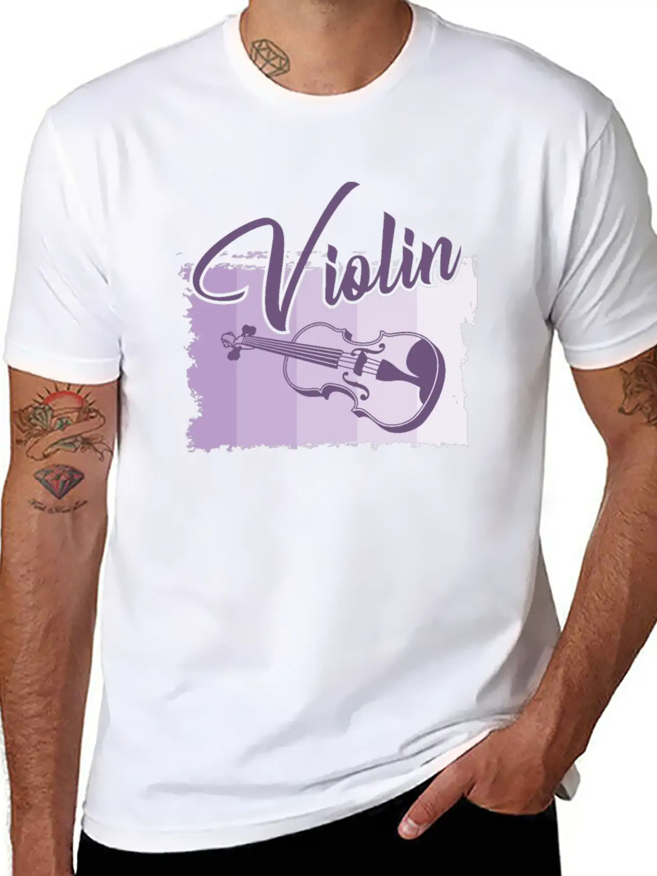 Violin Gift Stylish Everyday T-Shirt – Unisex Basic Cotton Tee