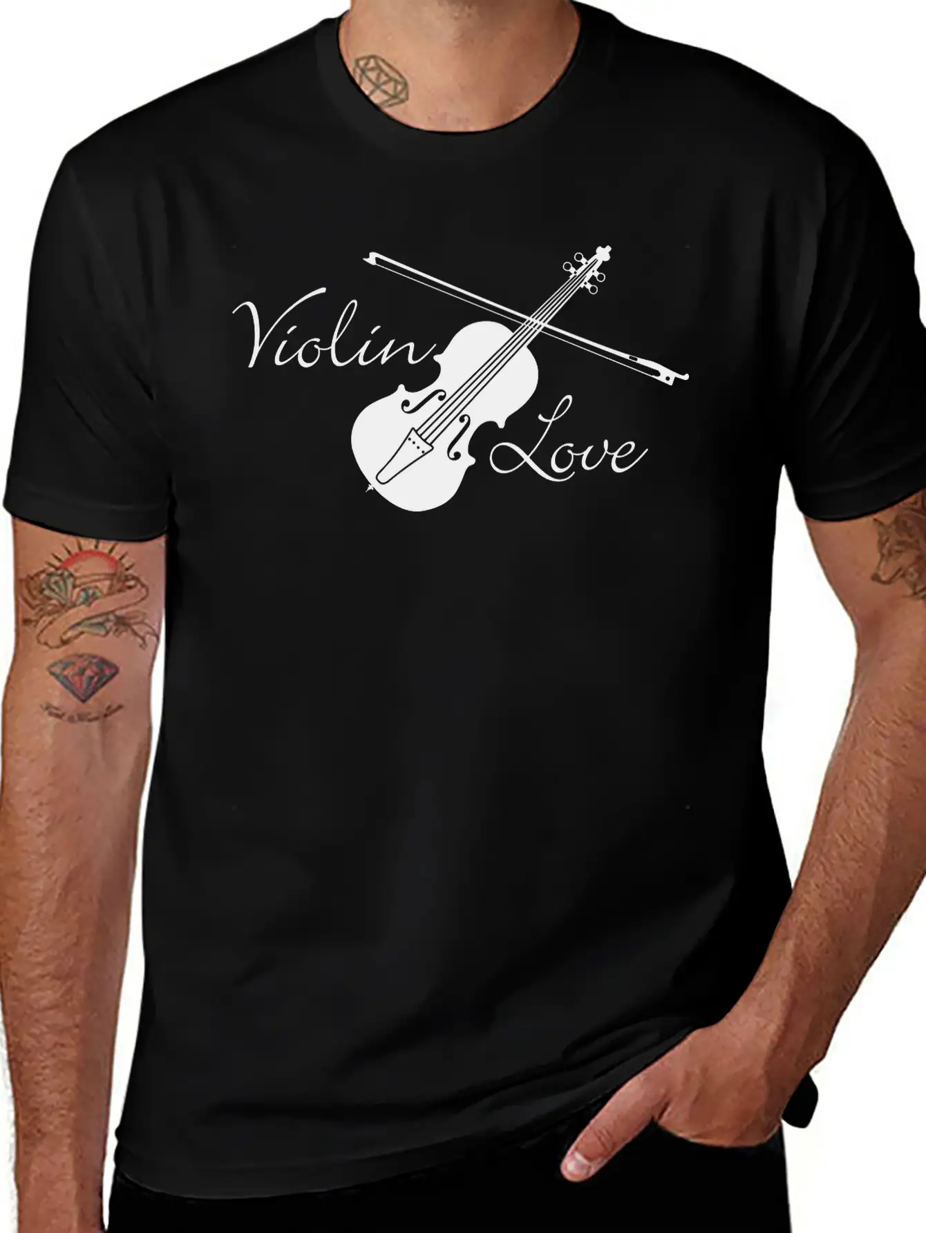 Violin Love Stylish Everyday T-Shirt – Unisex Basic Cotton Tee