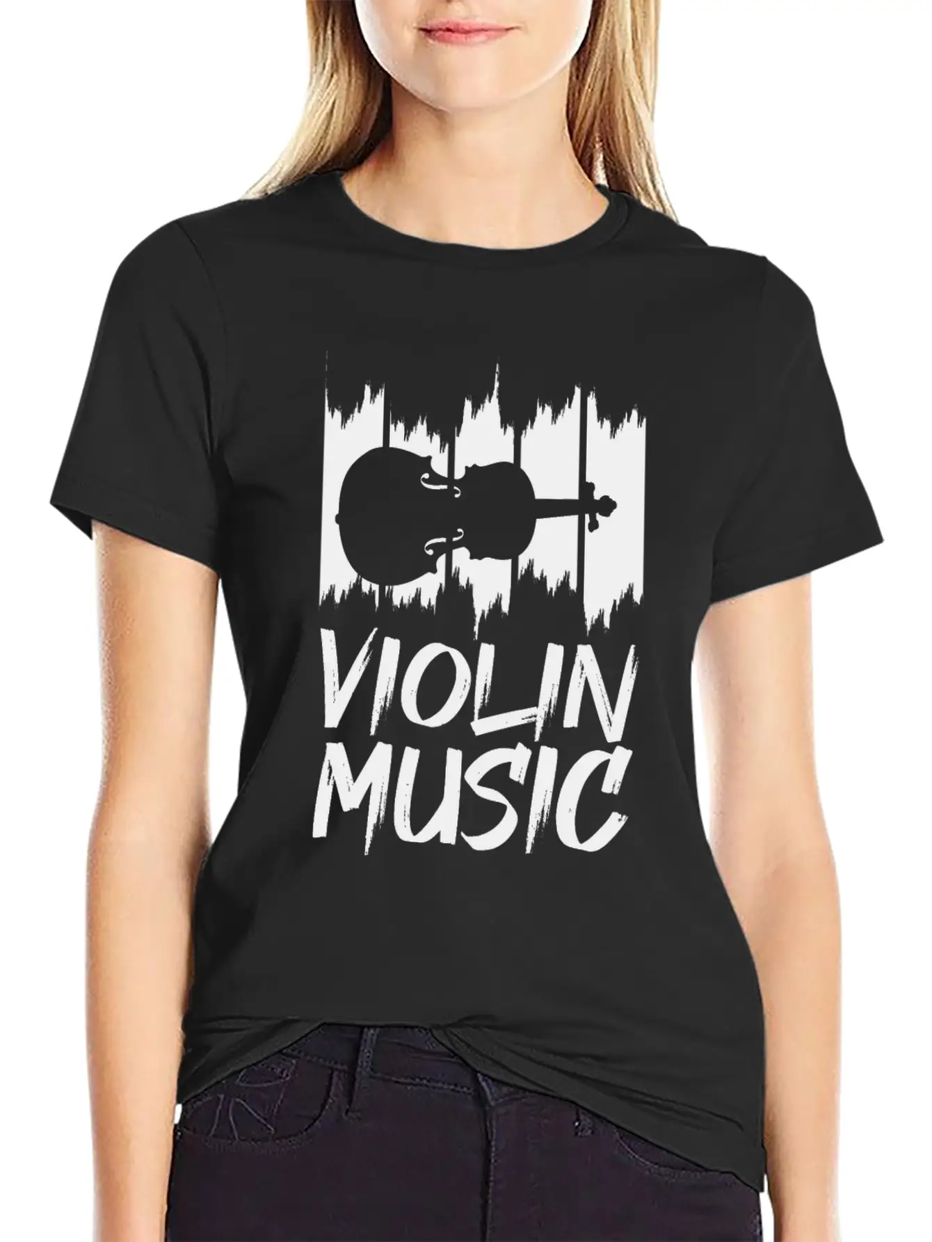 Violin Music Basic Graphic T-Shirt – Daily Comfort In Soft Cotton