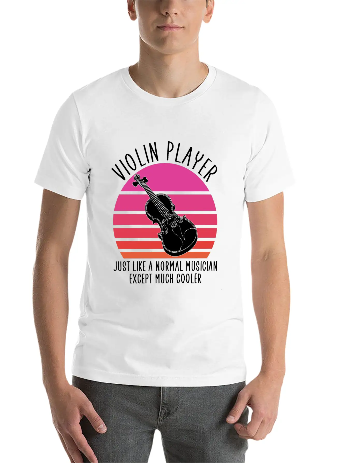 Violin Player Stylish Everyday T-Shirt – Unisex Basic Cotton Tee