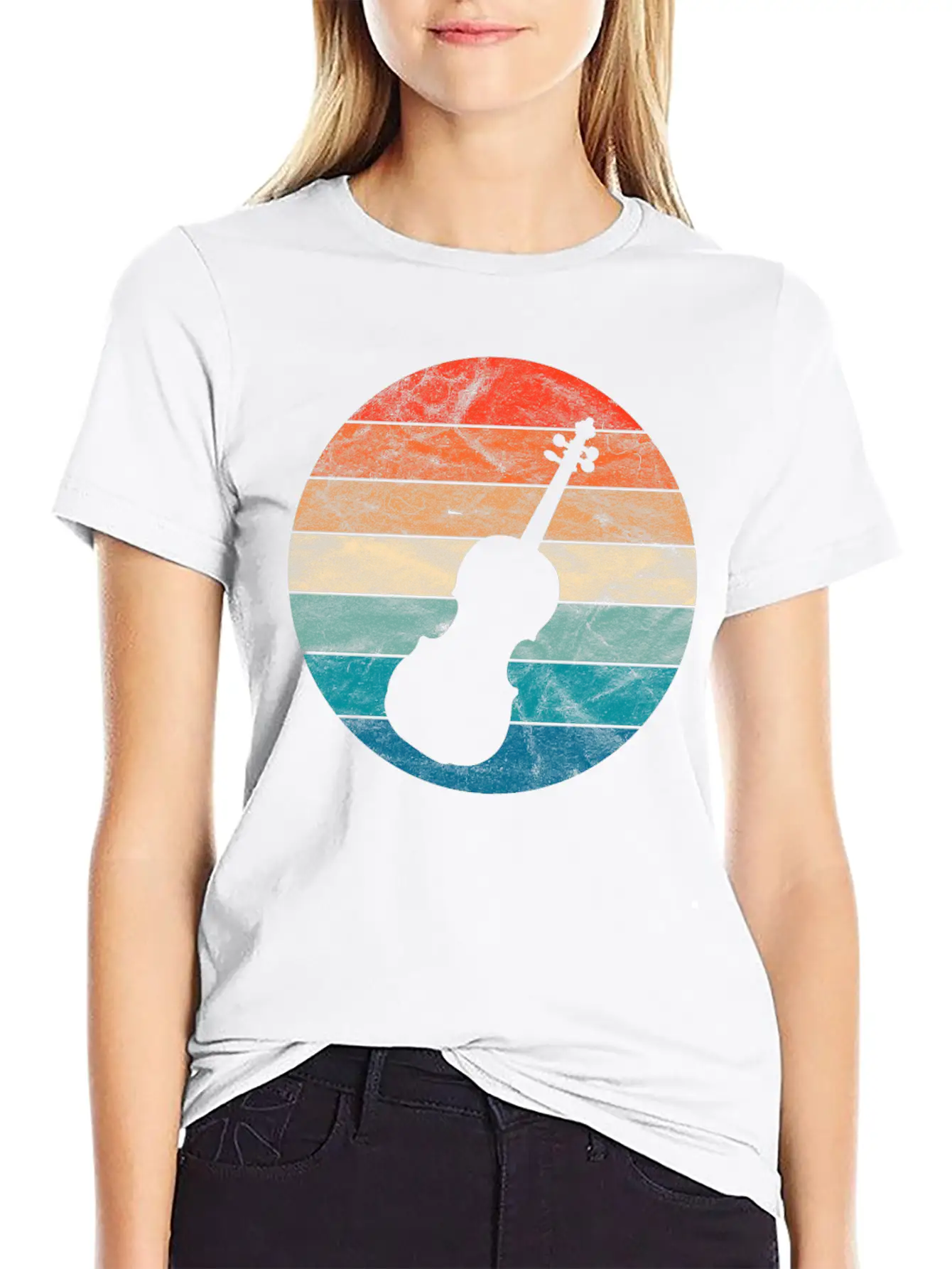 Violin Relaxed Everyday Tee – Lightweight And Durable Cotton