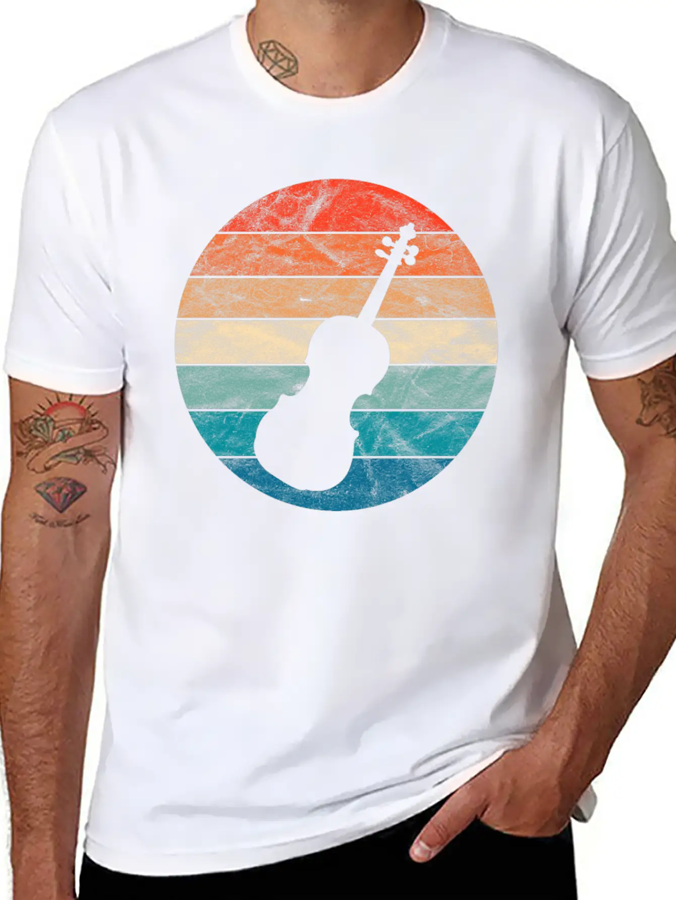 Violin Relaxed Everyday Tee – Lightweight And Durable Cotton