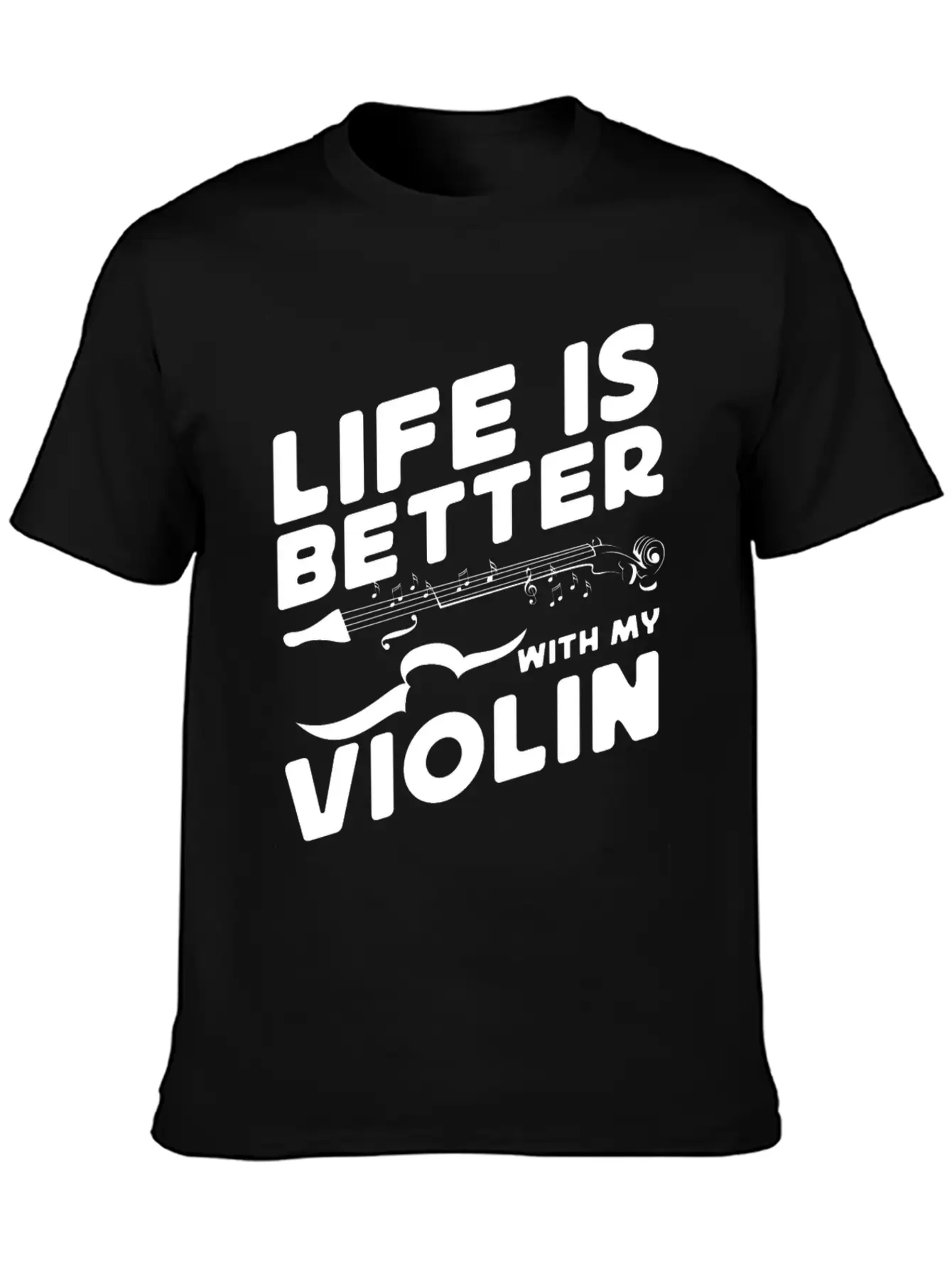 Violin Violinist Life Is Better Basic Graphic T-Shirt – Daily Comfort In Soft Cotton