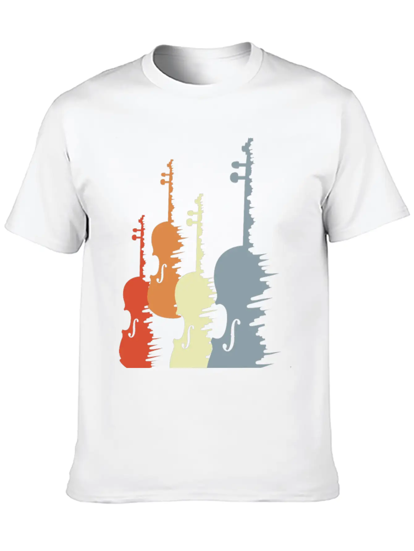 Violins Sketch Stylish Everyday T-Shirt – Unisex Basic Cotton Tee
