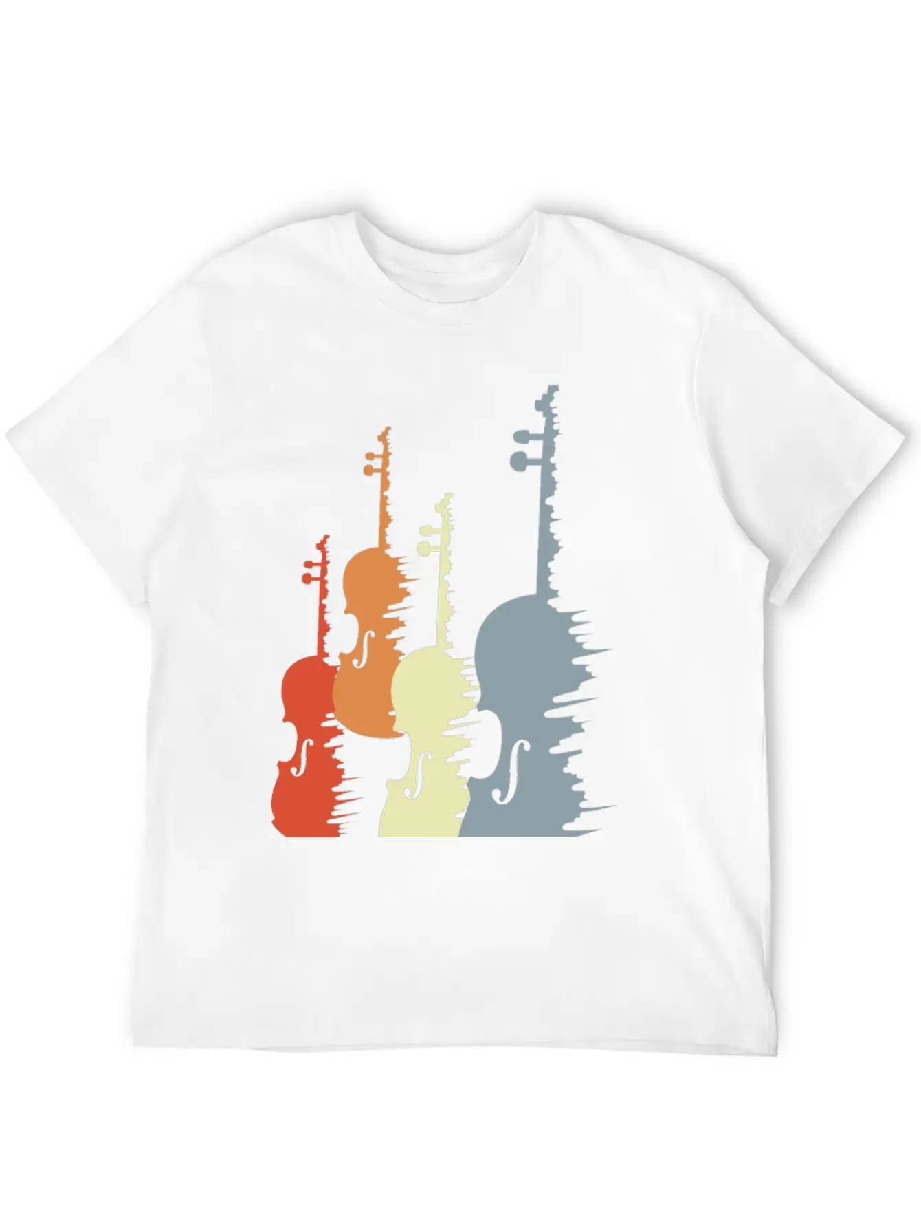 Violins Sketch Stylish Everyday T-Shirt – Unisex Basic Cotton Tee