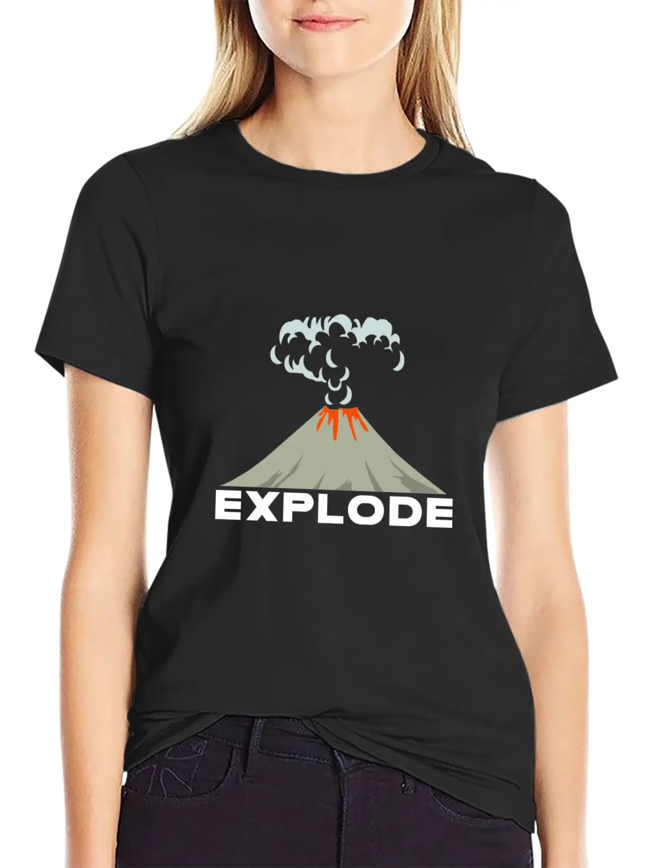 Volcano Gift Lava Ash Eruption Basic Graphic T-Shirt – Daily Comfort In Soft Cotton