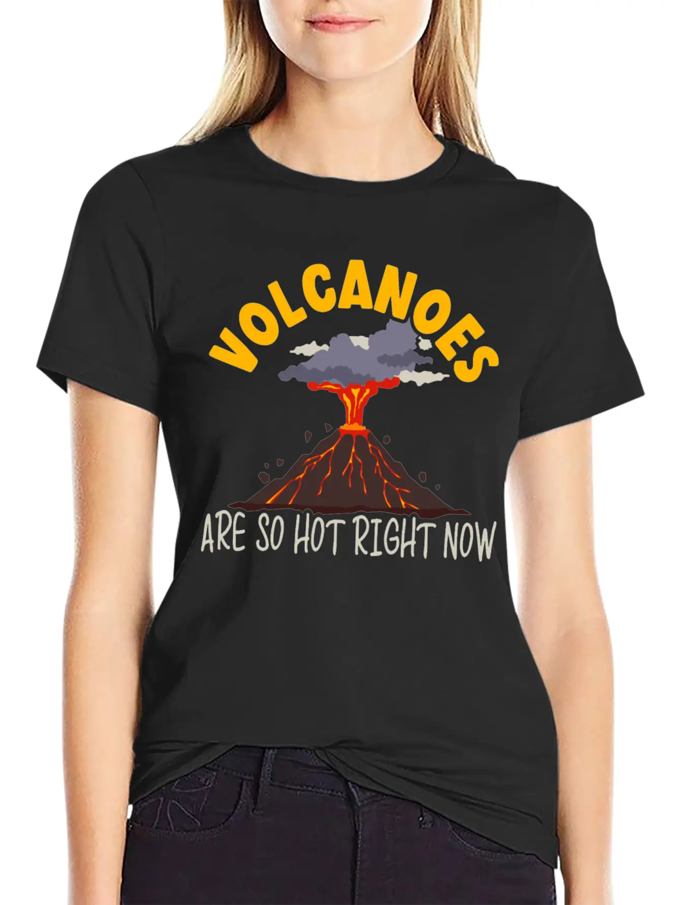 Volcanoes Are So Hot Right Now Geology Volcano Lightweight Cotton T-Shirt – Daily Comfort Graphic Shirt