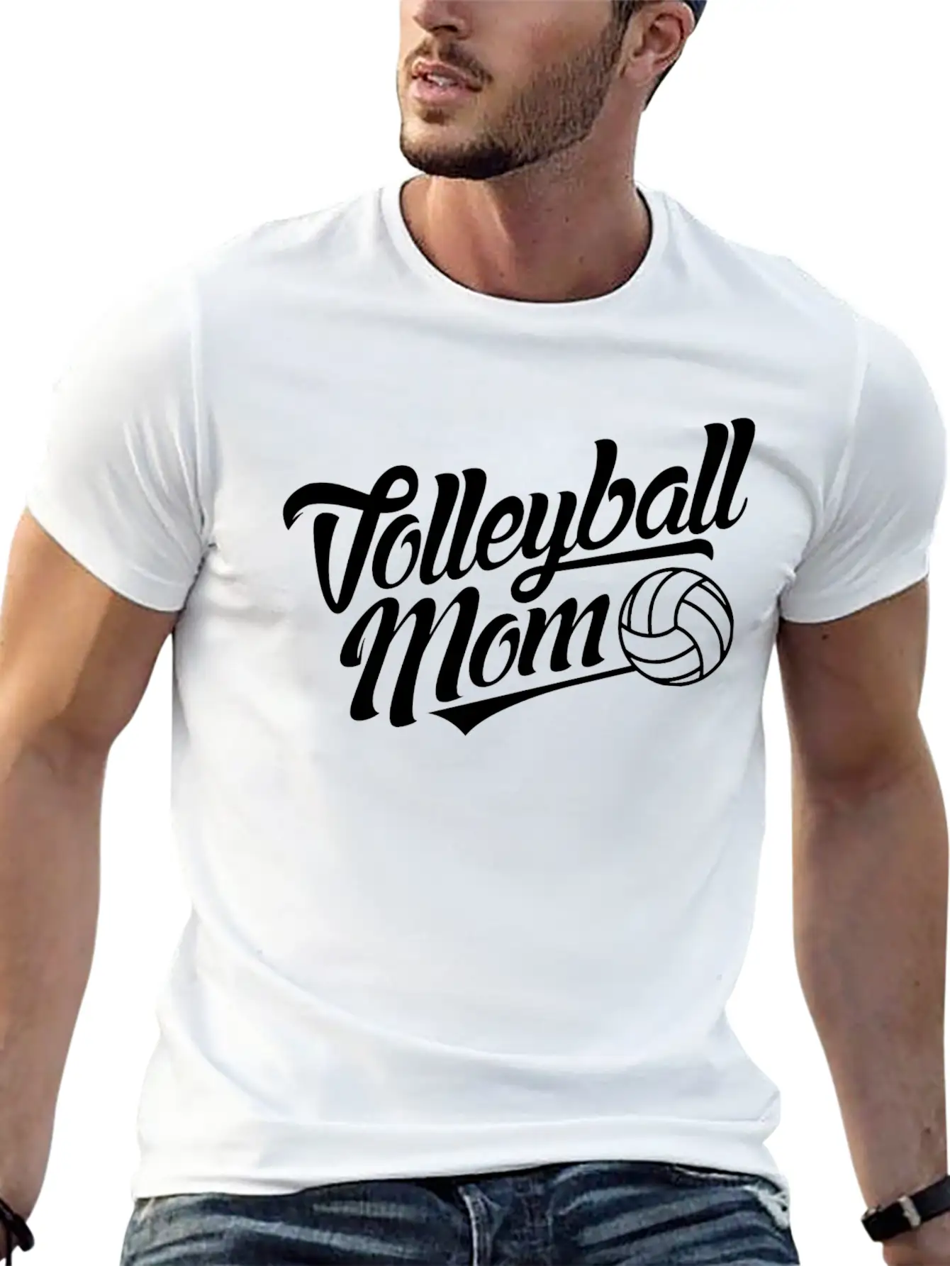 Volleball Mom Basic Graphic T-Shirt – Daily Comfort In Soft Cotton