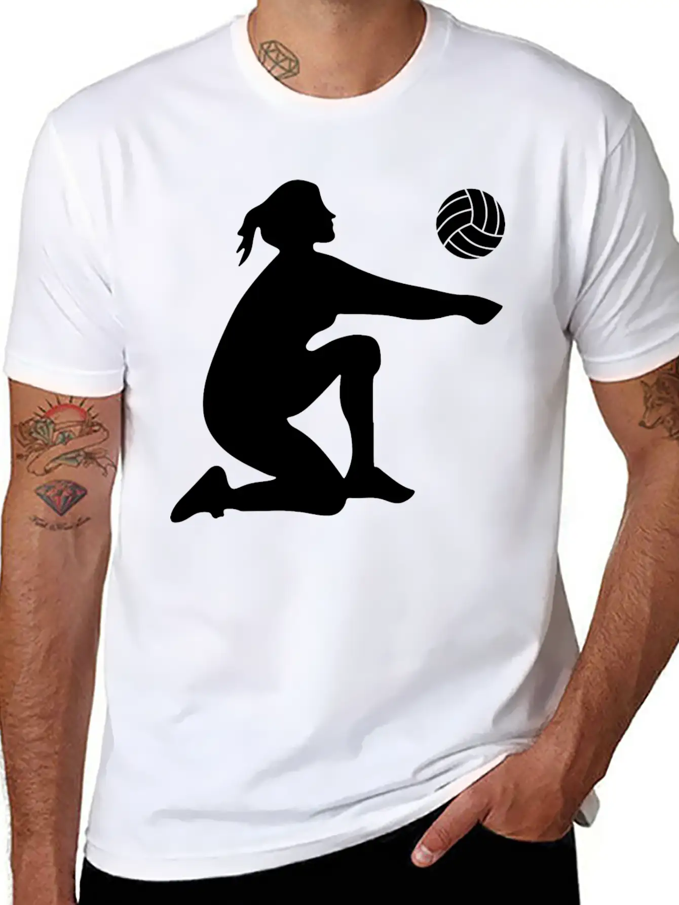 Volleyball Lovers: Passion And Teamwork Casual Graphic T-Shirt – Simple And Comfortable Daily Wear