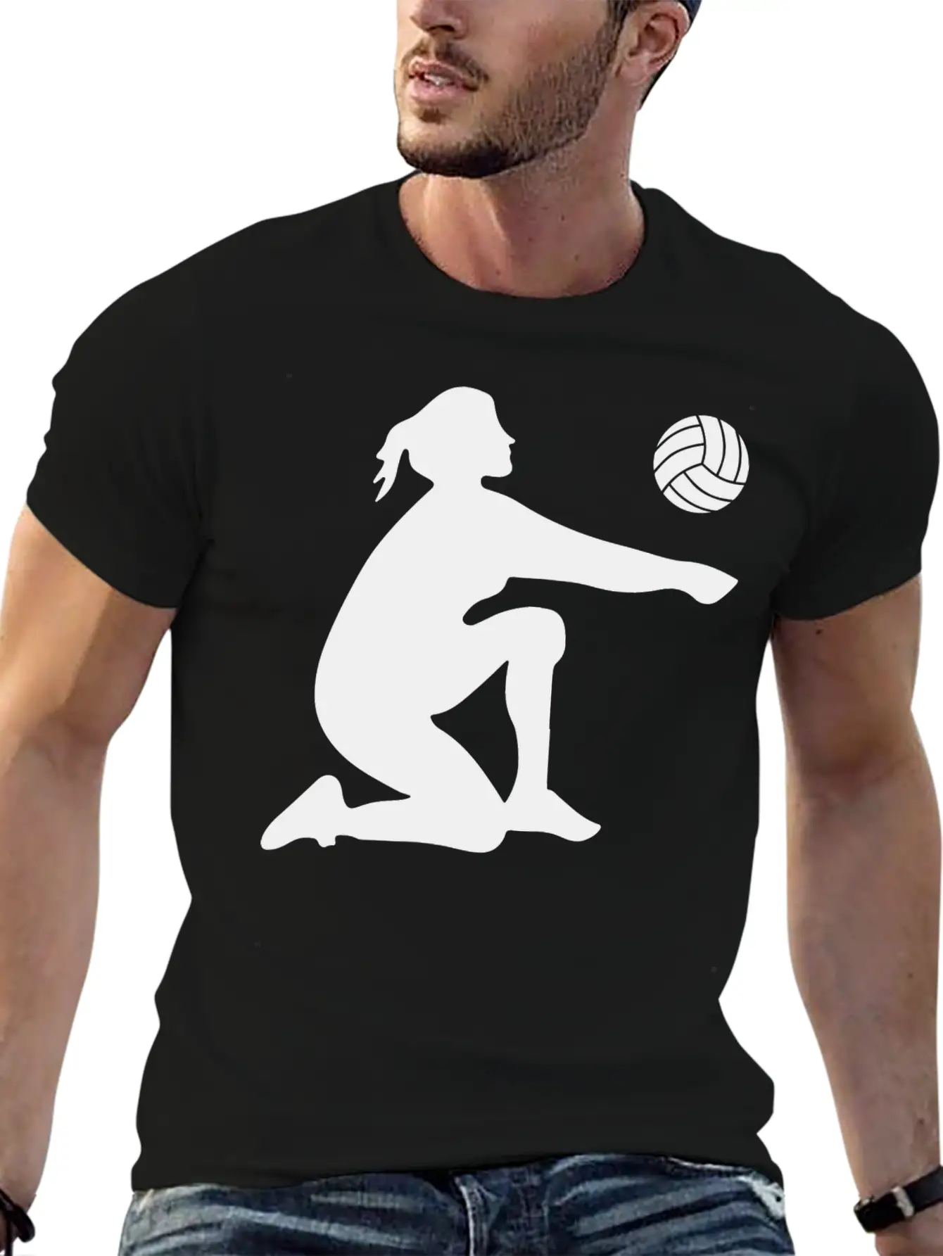 Volleyball Lovers: Passion And Teamwork Casual Graphic T-Shirt – Simple And Comfortable Daily Wear