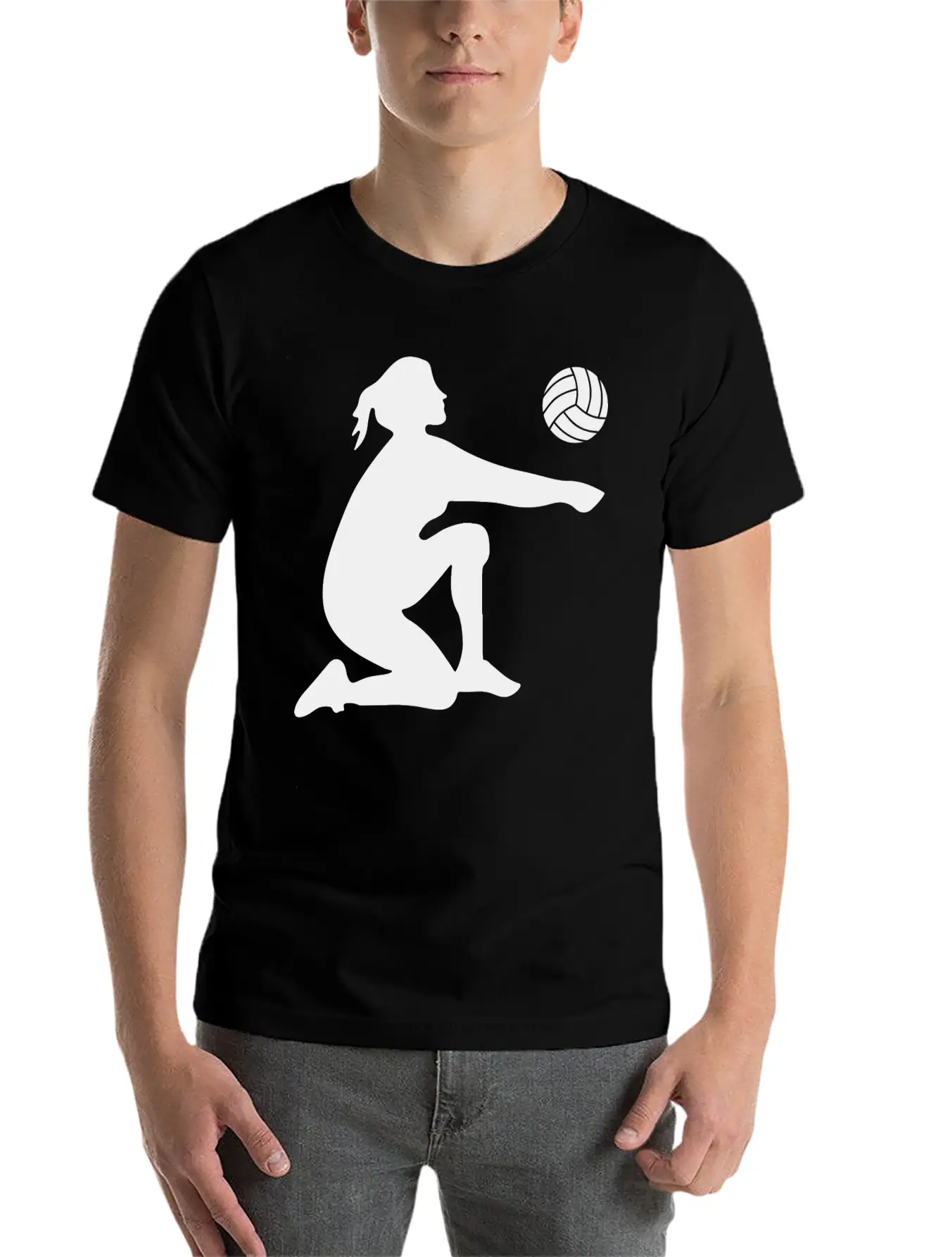 Volleyball Lovers: Passion And Teamwork Casual Graphic T-Shirt – Simple And Comfortable Daily Wear