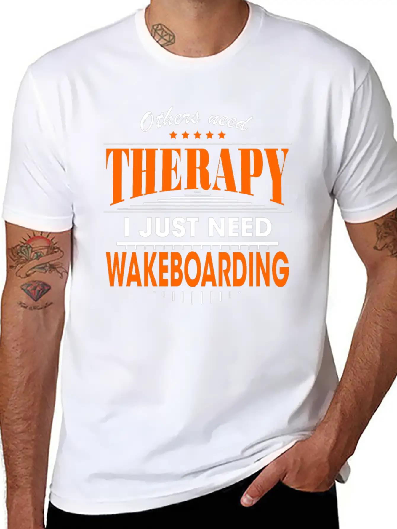 Wakeboarding Is My Therapy Stylish Everyday T-Shirt – Unisex Basic Cotton Tee