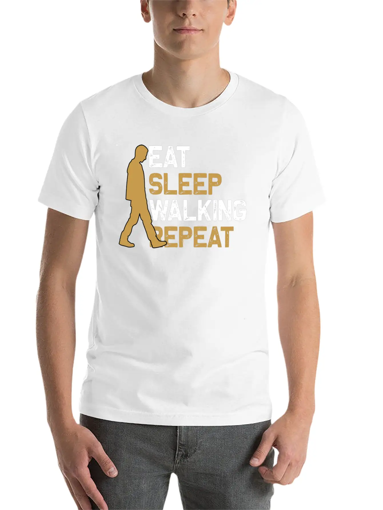 Walking Eat Sleep Basic Graphic T-Shirt – Daily Comfort In Soft Cotton