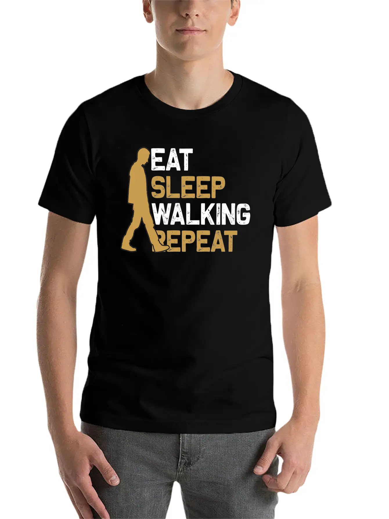 Walking Eat Sleep Basic Graphic T-Shirt – Daily Comfort In Soft Cotton