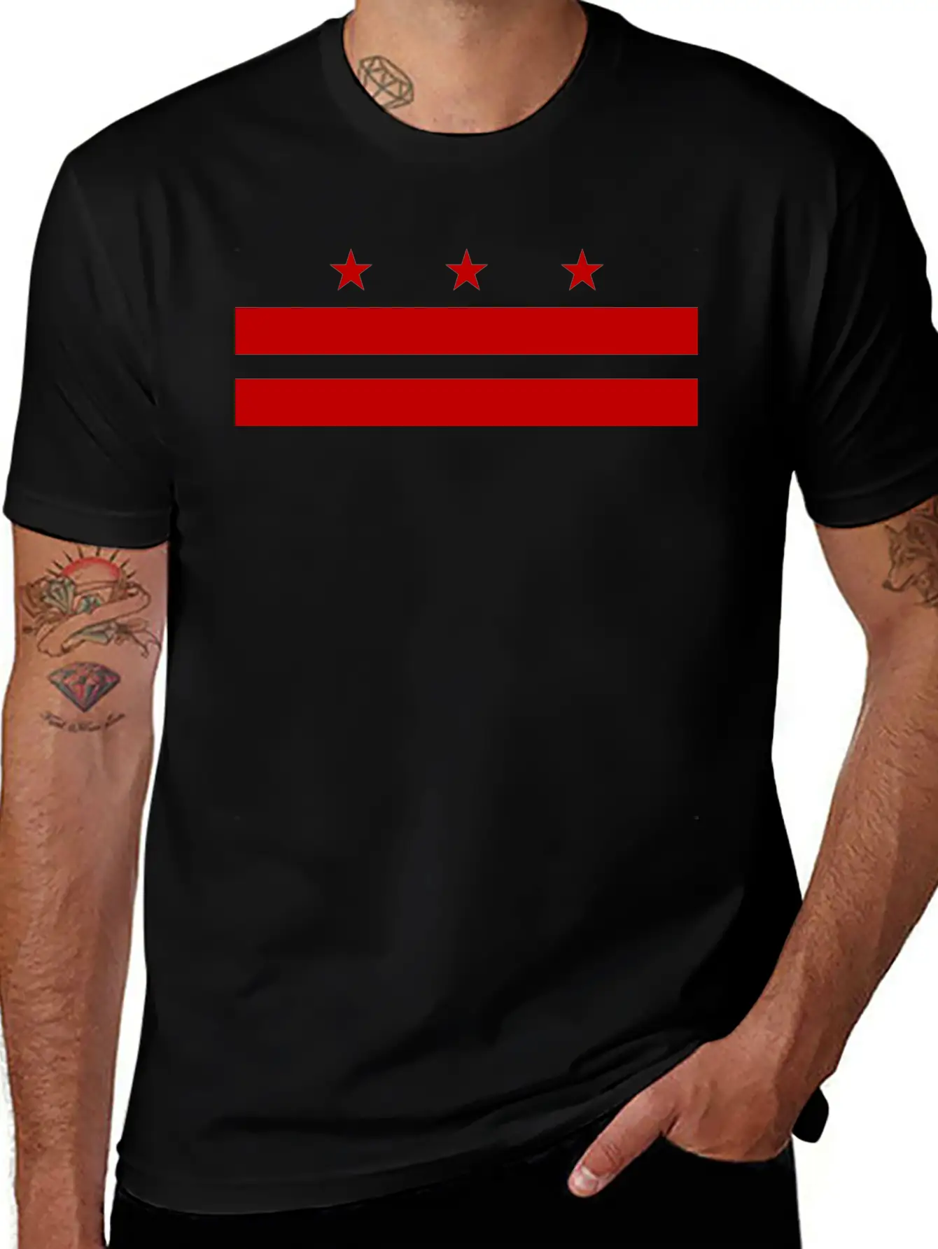 Washington DC Flag Basic Graphic T-Shirt – Daily Comfort In Soft Cotton