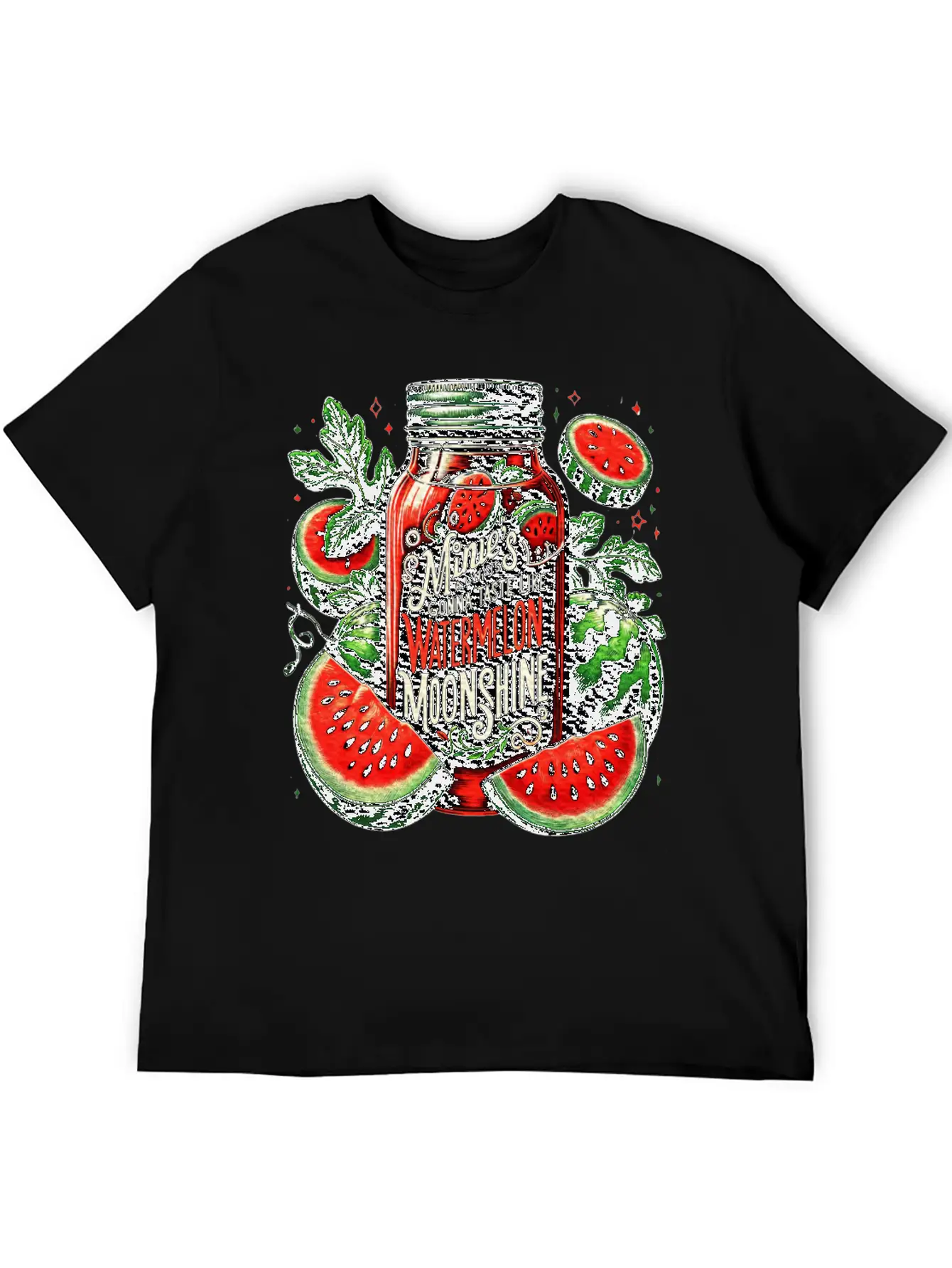 Watermelon Moonshine Country Music Essential Cotton Tee For Daily Outfits – Unisex Style