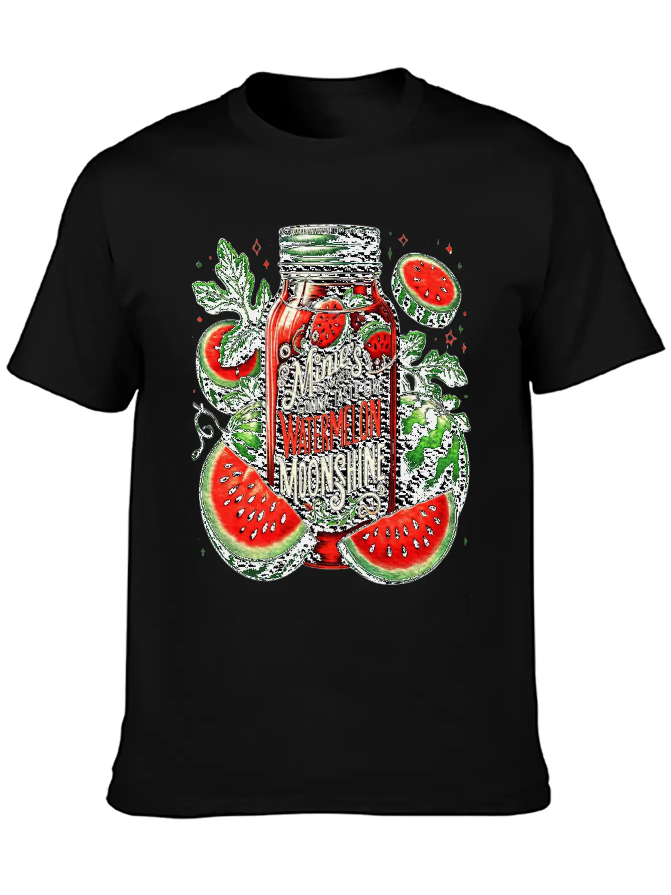 Watermelon Moonshine Country Music Essential Cotton Tee For Daily Outfits – Unisex Style