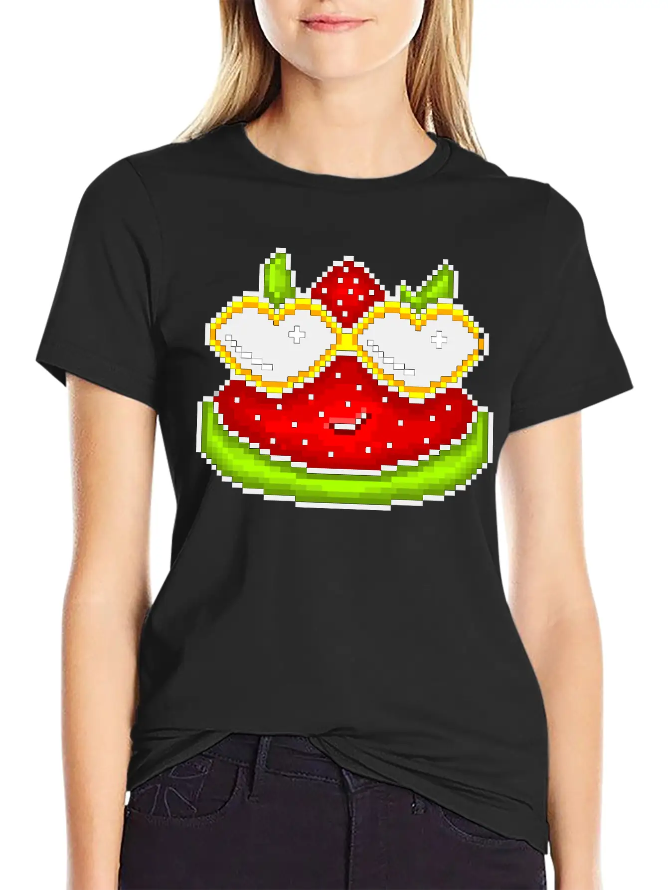Watermelon Sticker Stylish Everyday T-Shirt – Unisex Basic Cotton Tee