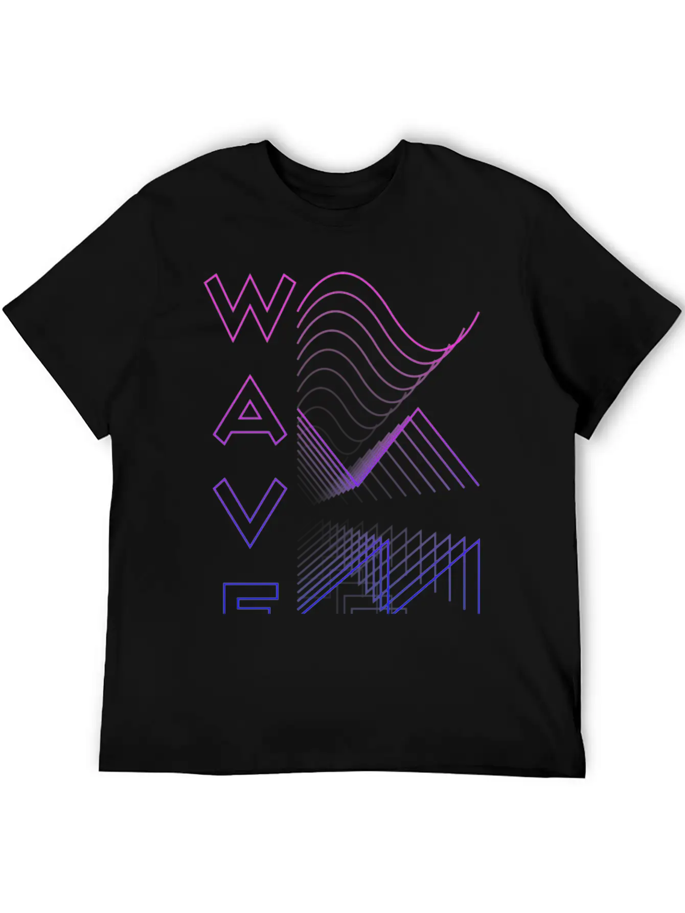 Waves Waveform Audio Analog Design Modular Gift Lightweight Cotton T-Shirt – Daily Comfort Graphic Shirt
