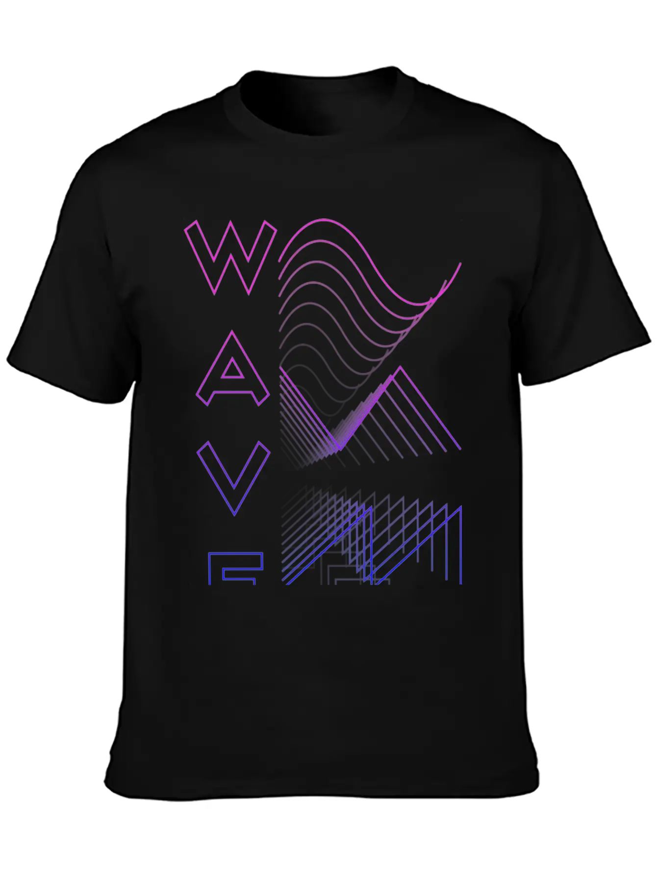 Waves Waveform Audio Analog Design Modular Gift Lightweight Cotton T-Shirt – Daily Comfort Graphic Shirt