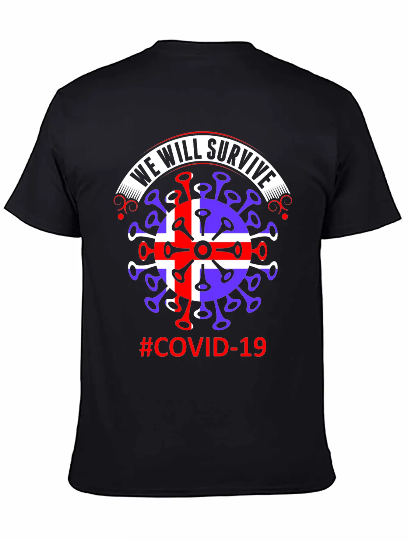 We Will Survive Covid 19 Iceland Tshirt Stylish Everyday T-Shirt – Unisex Basic Cotton Tee