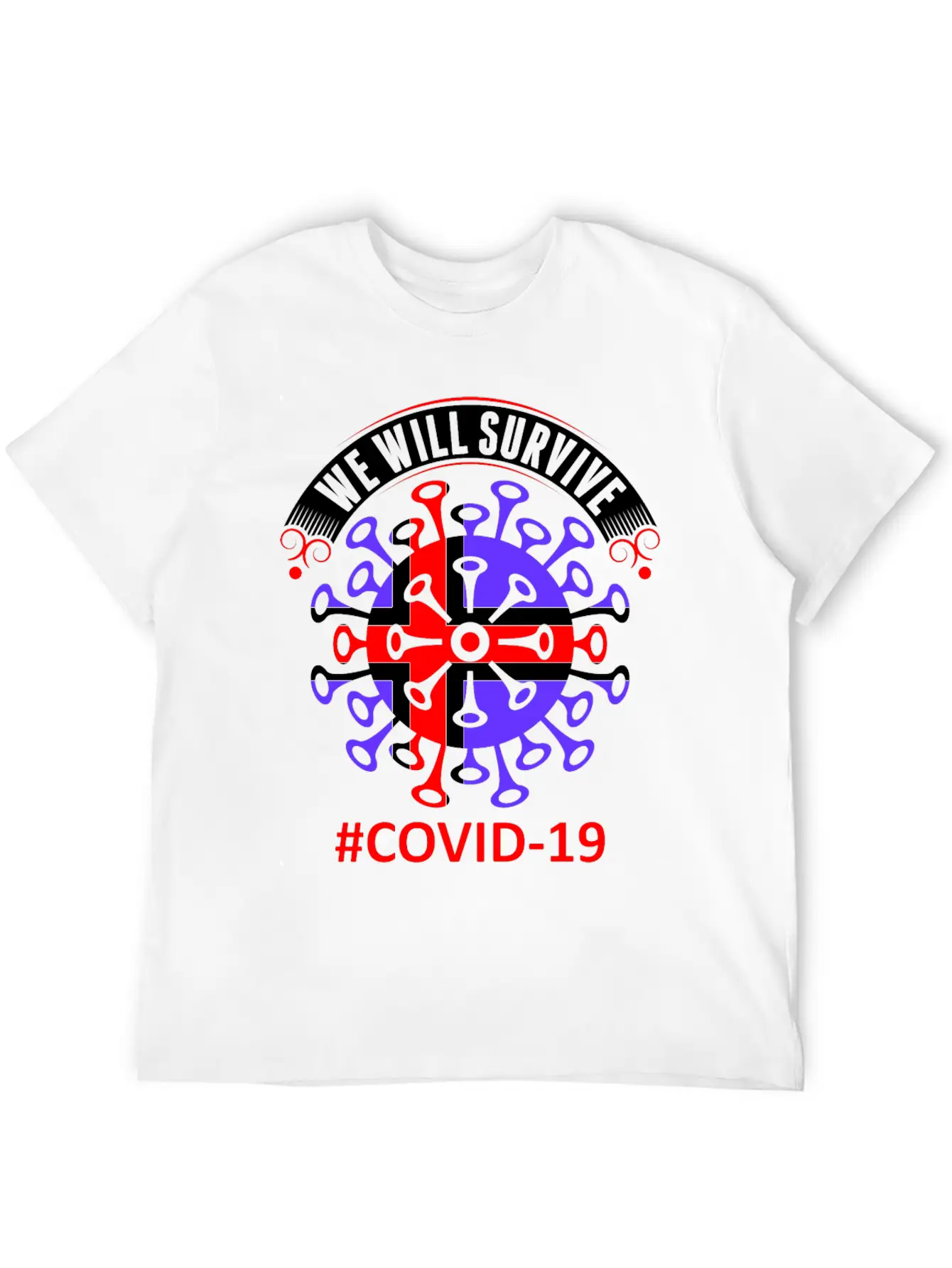 We Will Survive Covid 19 Iceland Tshirt Stylish Everyday T-Shirt – Unisex Basic Cotton Tee